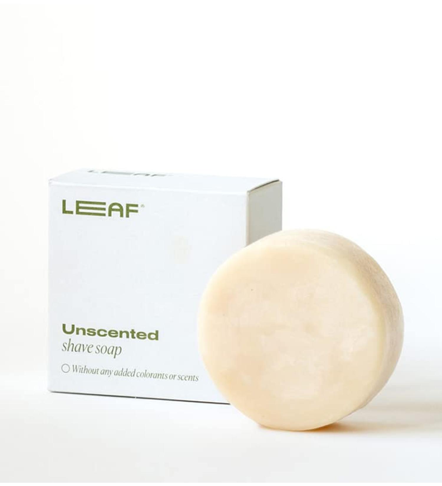 Leaf Shave Unscented Shave Soap Bar 3 oz - For Women & Men - Buy Online on SooperMarket.com
