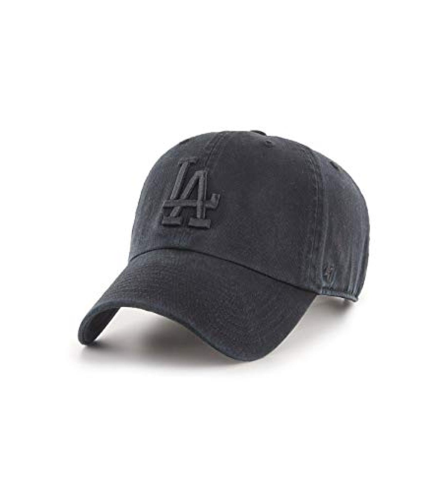 '47 Brand Strapback Cap - Clean UP LA Dodgers Black Washed