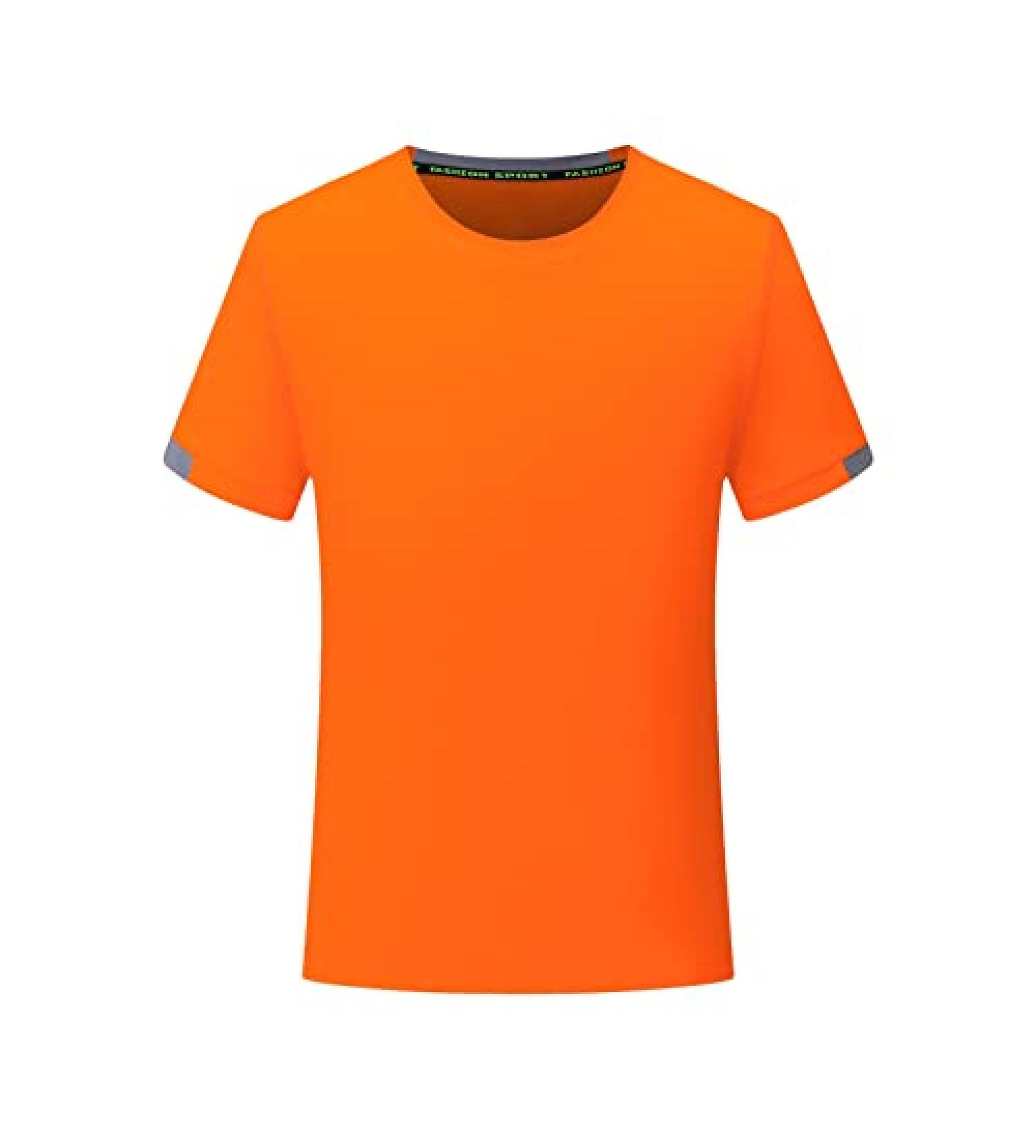Doomiva Kids Boys Compression Shirt Orange | Quick Dry Sports Tee for Running Basketball | Short Sleeve, Size 11-12 Years - Buy Online on SooperMarket.com