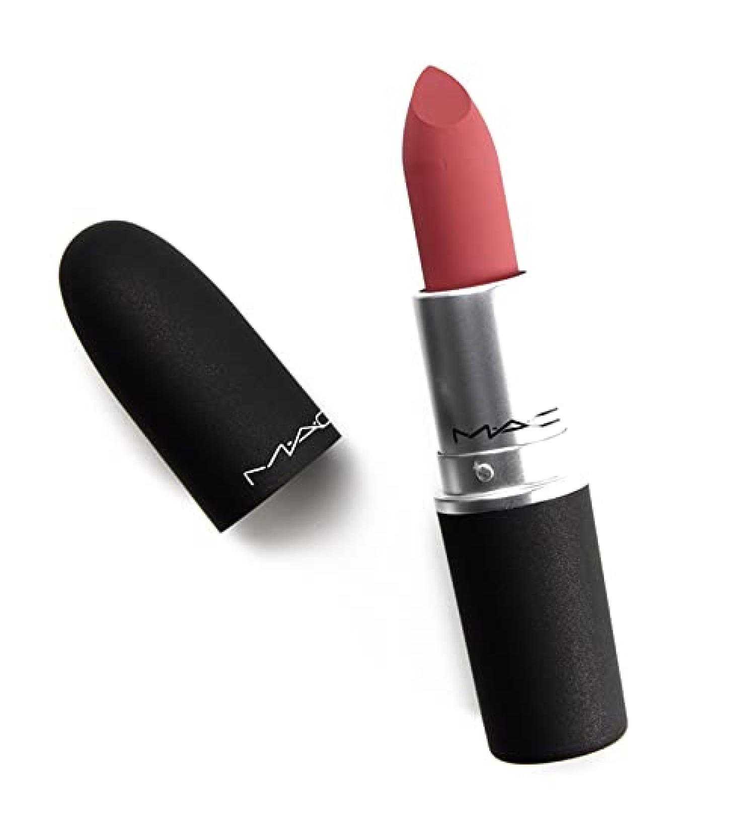 M.A.C. Powder Kiss Lipstick - 930 Brickthrough (Warm dusty rose)  0.1 Ounce Rose 0.1 Ounce (Pack of 1)