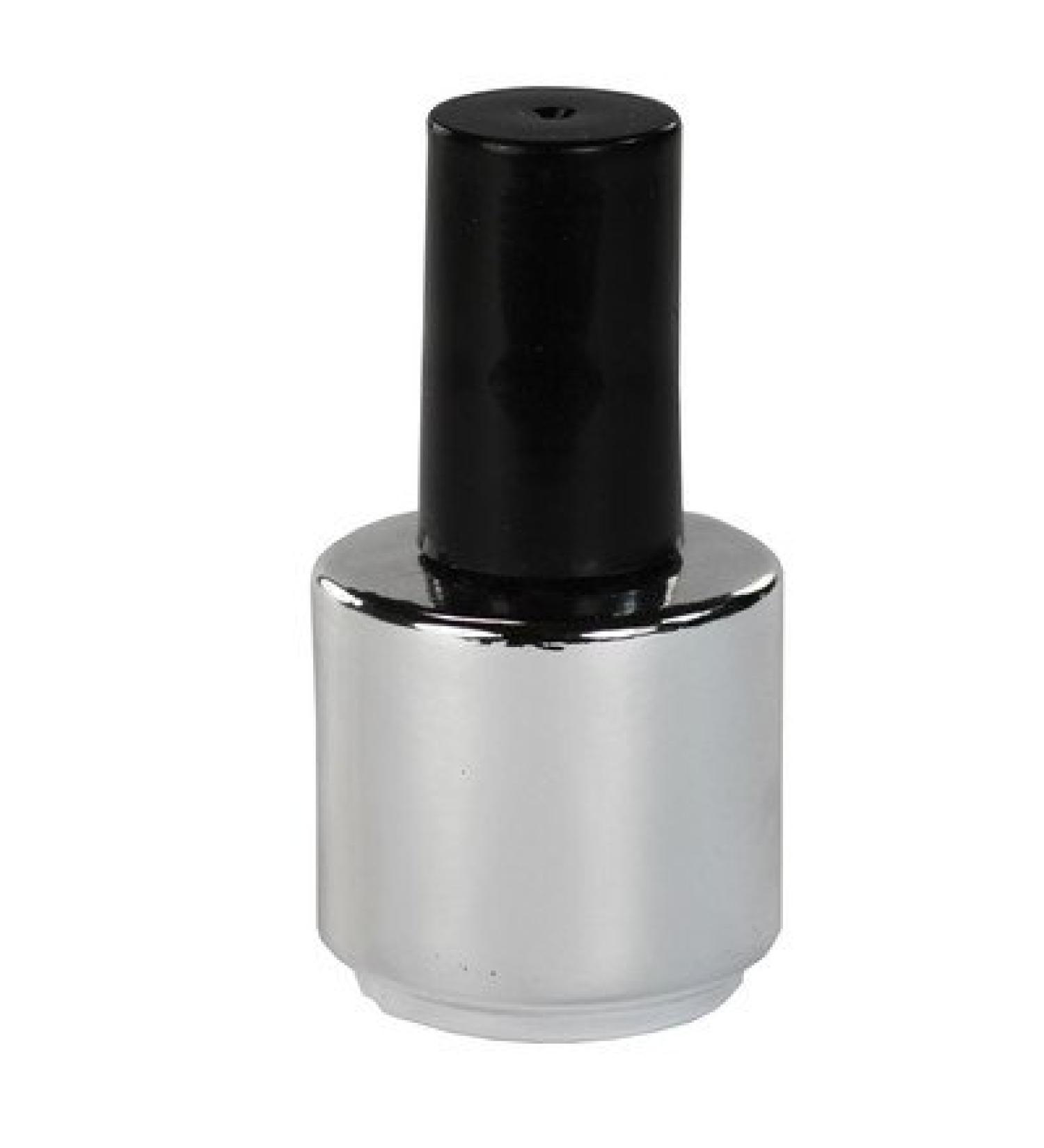 Magic Items 5 x 15ml Silver Chrome Look Bottles Empty with Brush