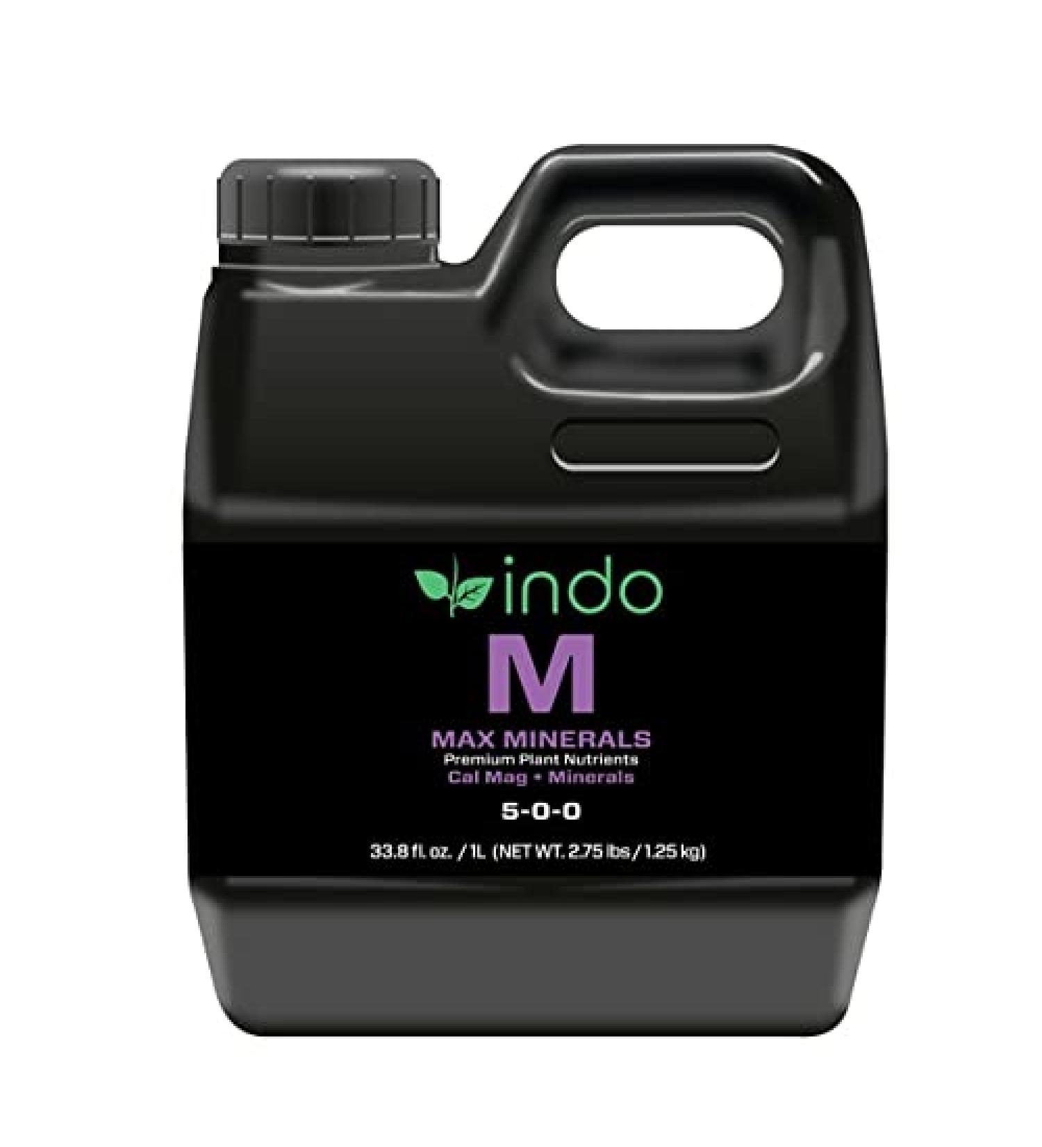 Indo MAX Nutrients - MAX Minerals Cal-Mag + (1L): Calcium Magnesium and Iron - Unique chelated Solution for Maximum Nutrient Uptake Max Minerals 1 L - Buy Online on SooperMarket.com