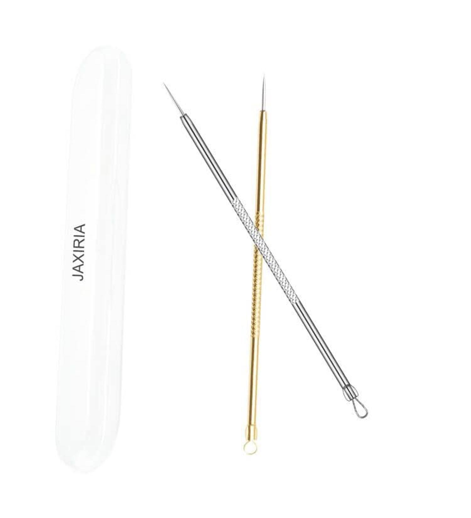 Blackhead Remover Kit - 2 PCS Pimple Popper Tool for Face & Nose | Blackhead & Whitehead Removal Treatment Tool - Blemish & Acne Extractor Set - Buy Online on SooperMarket.com