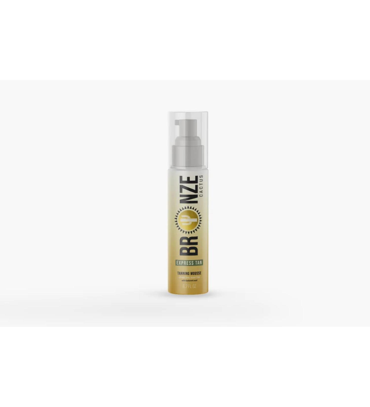 Bronze Cactus Express Self Tan Mousse with Hyaluronic Acid - 6.7 fl. oz - Face & Body Bronzer for Sunkissed Glow - Buy Online on SooperMarket.com