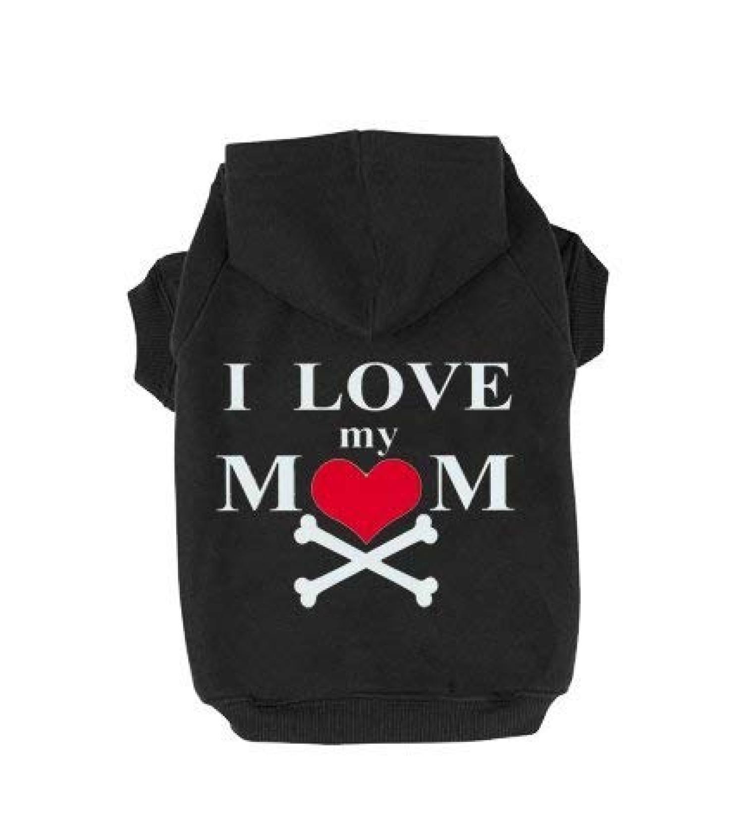 EXPAWLORER Dog Hoodie - Soft and Warm Dog Sweatshirt Pet Clothes Fall Winter Sweater with "I LOVE MY MOM" Lettered for Puppy Cat Small Medium Large Dogs (Large) - Buy Online on SooperMarket.com