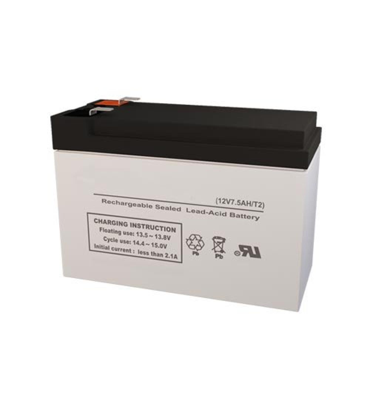 HR1234W 12 Volt 7.5 AmpH SLA Replacement Battery with F2 Terminal