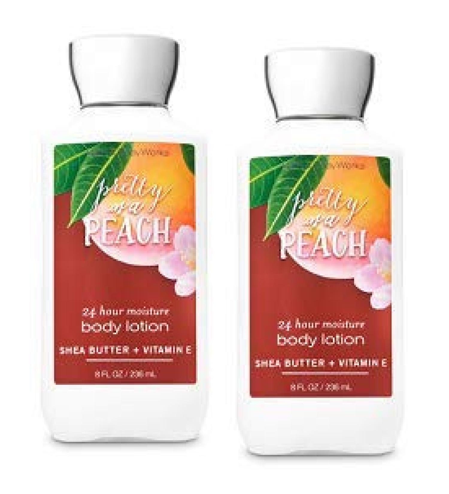 Bath and Body Works 2 Pack Pretty as a Peach Super Smooth Body Lotion 8 Oz