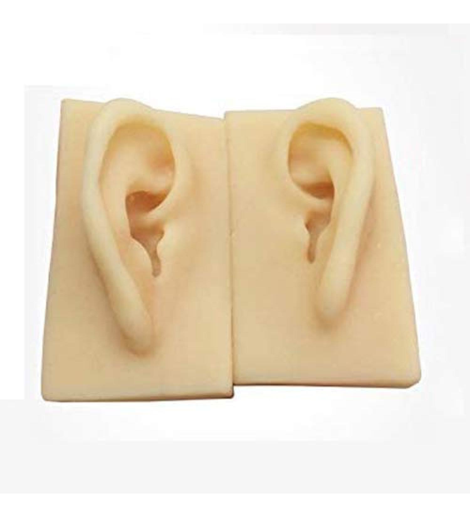 Artificial Human Pattern Silicone Ear - Silicone Simulation Ear for Micro Plastic Surgery Module Piercing Ear Piercing Teaching Demonstration - Buy Online on SooperMarket.com