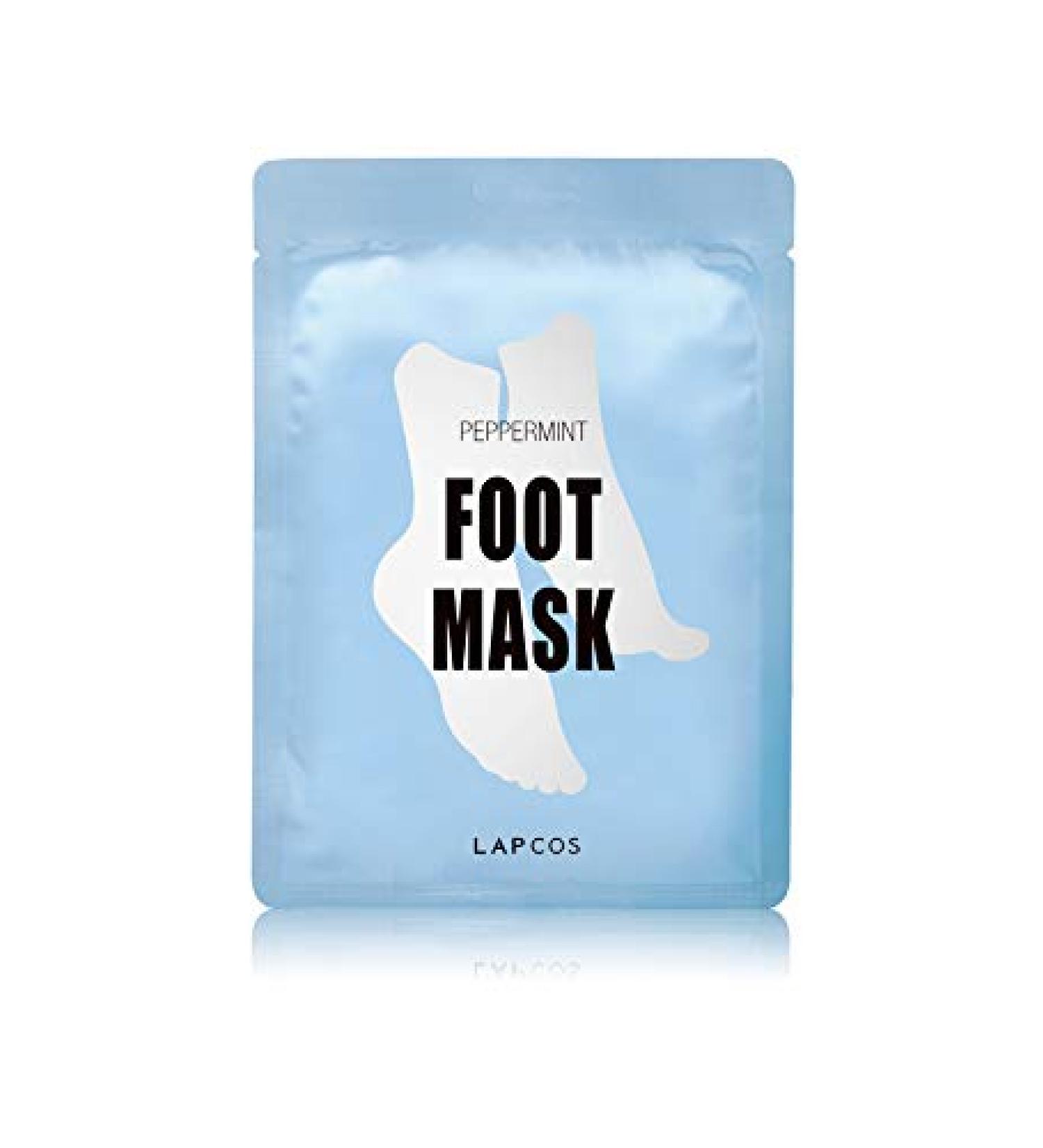 Lapcos Peppermint Foot Mask - Revitalizing 1 Pair (0.60 fl oz) | Nourish & Refresh Feet - Buy Online on SooperMarket.com