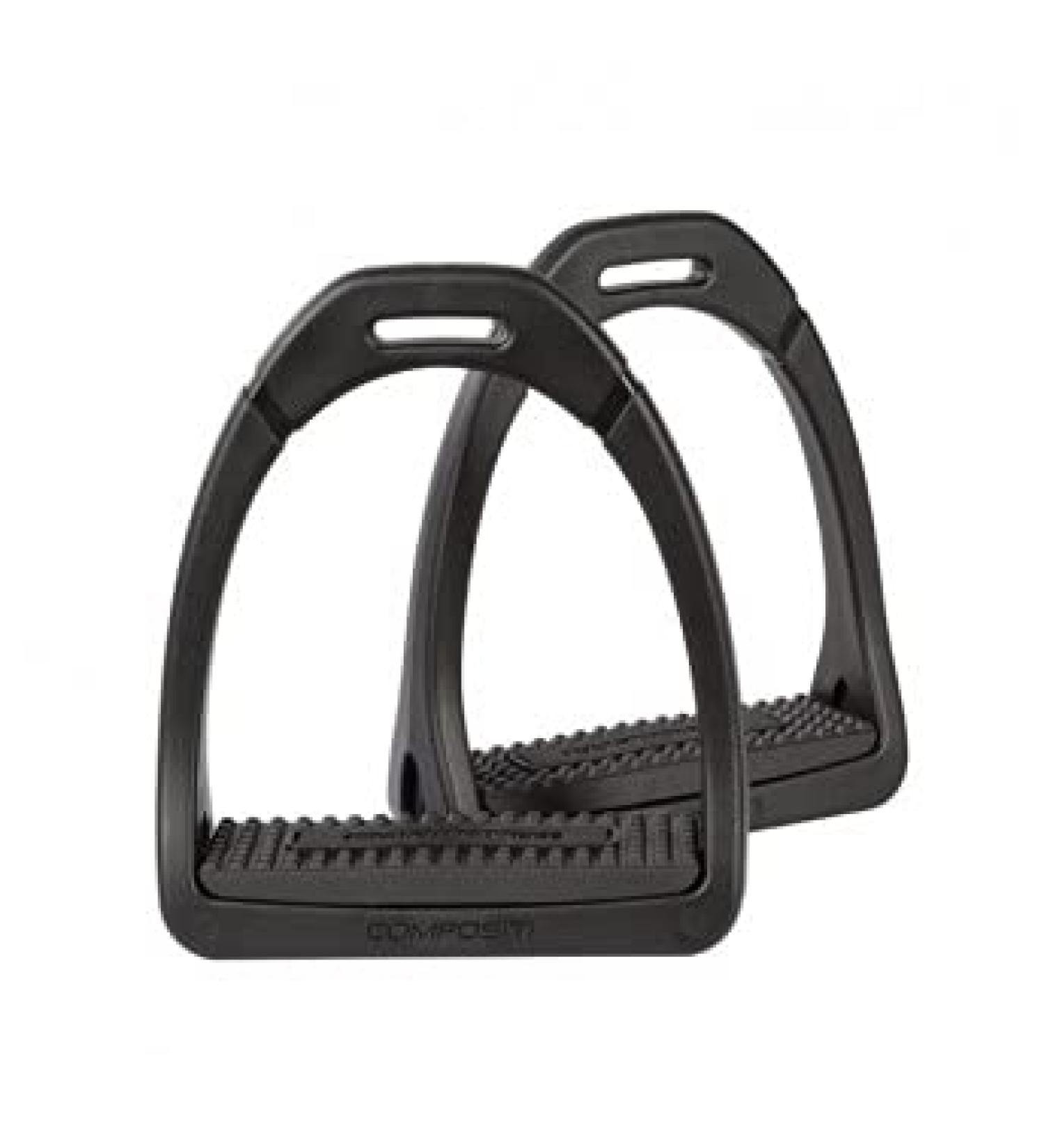 PFIFF plastic stirrups black pony