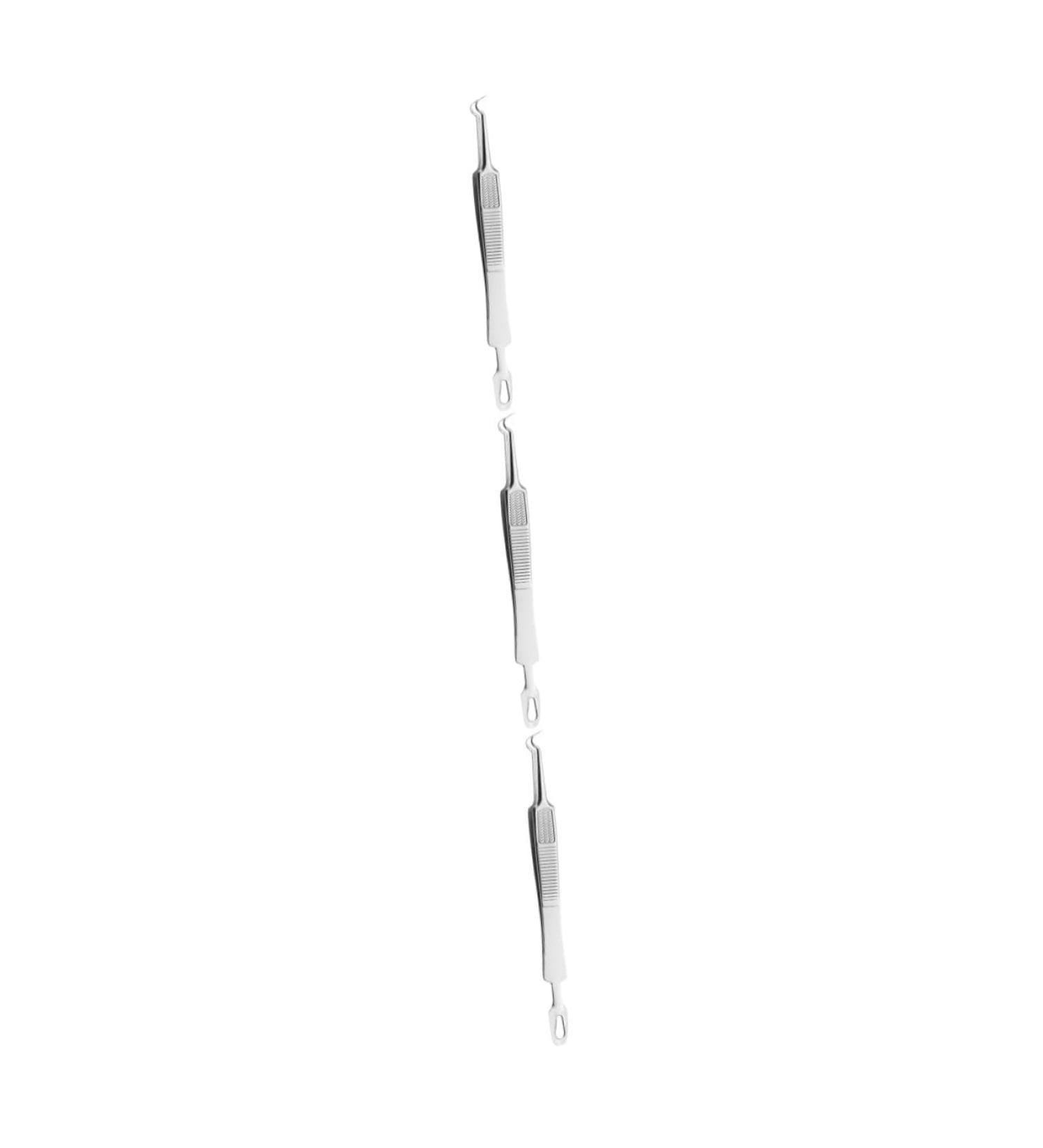 FOYTOKI 9 Pcs Clip Comedone Pimple Extractor Blackhead Tweezers Tool Blackheads Silver Stainless Steel - Buy Online on SooperMarket.com