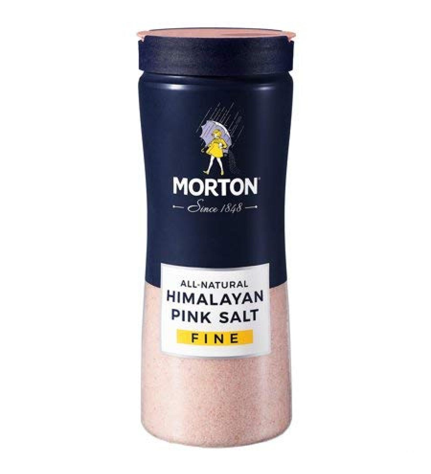 Morton Himalayan Pink Salt Fine 17.6 oz. (2 Cans)