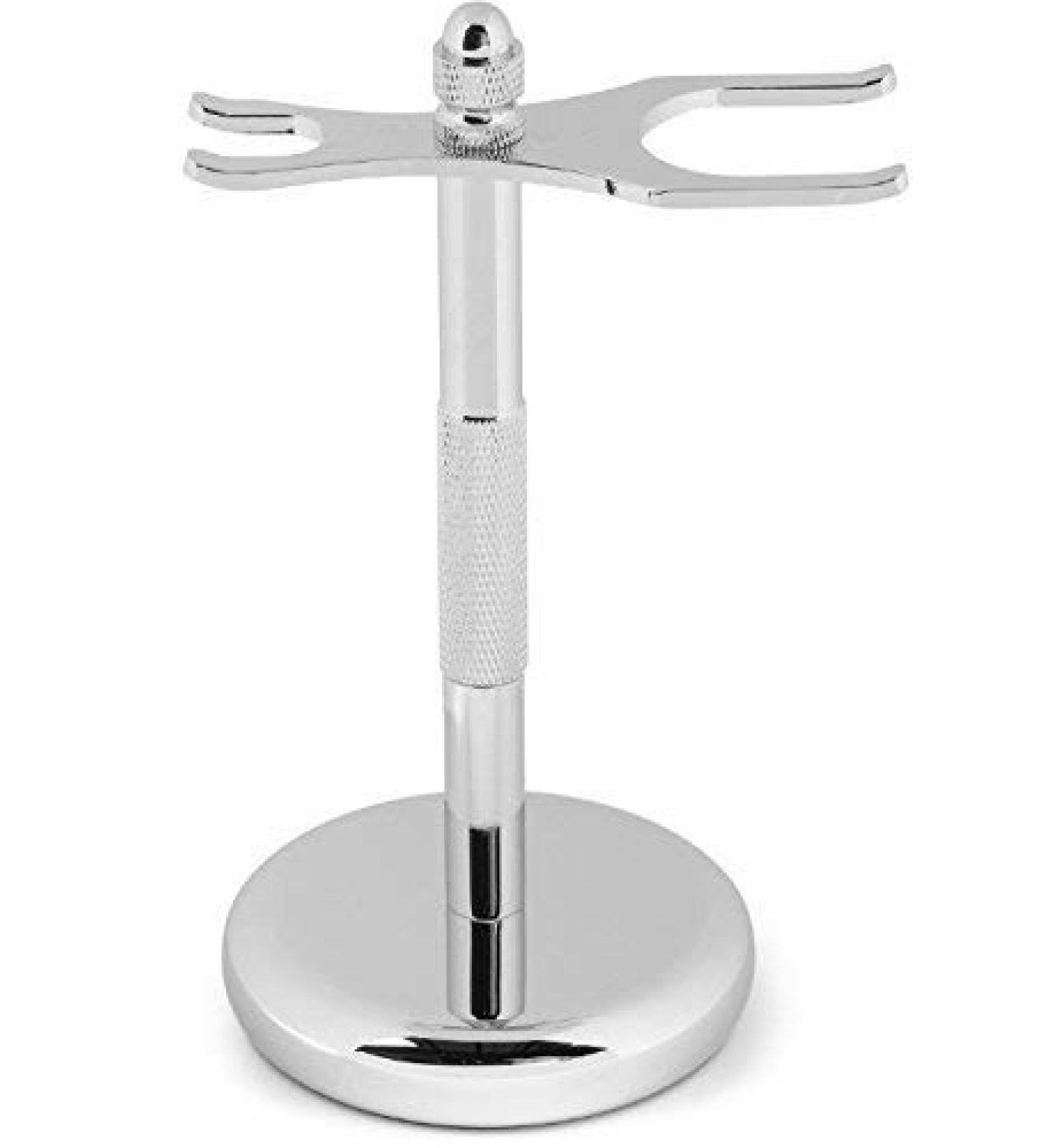 G.B.S Vintage Chrome Razor and Brush Stand | Universal Fit for DE & Manual Razors | Perfect Father's Day Gift - Buy Online on SooperMarket.com