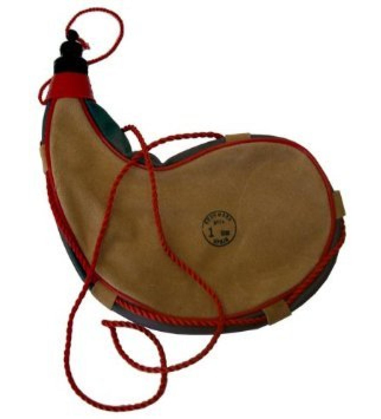 Sammi Leather Latex Lined 1L Traditional Spanish Bota Bag with Braided Shoulder Strap - Brown - Buy Online on SooperMarket.com