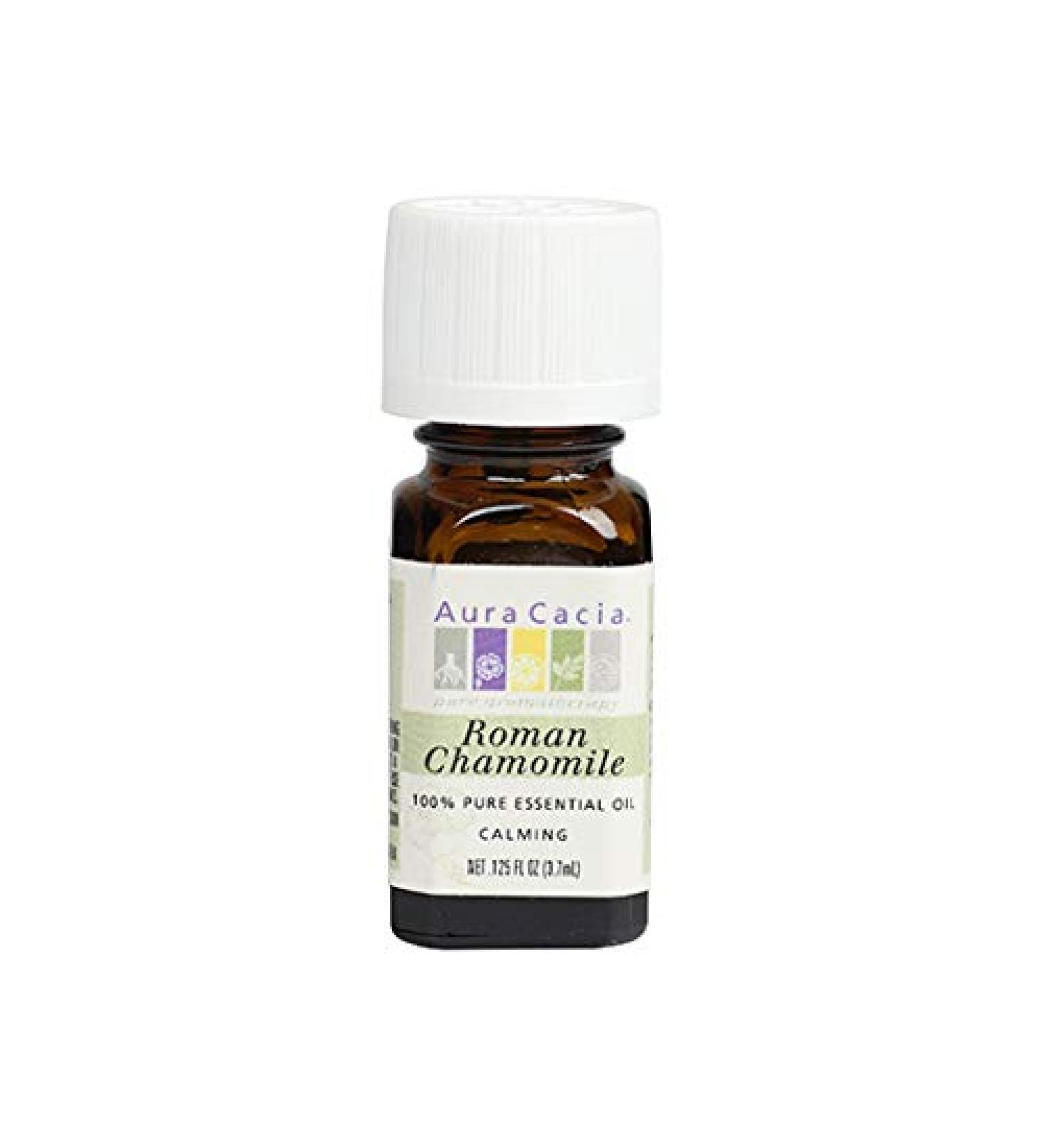 Aura Cacia 100% Pure Roman Chamomile Essential Oil - 0.125 fl oz (3.7 ml) - Buy Online on SooperMarket.com