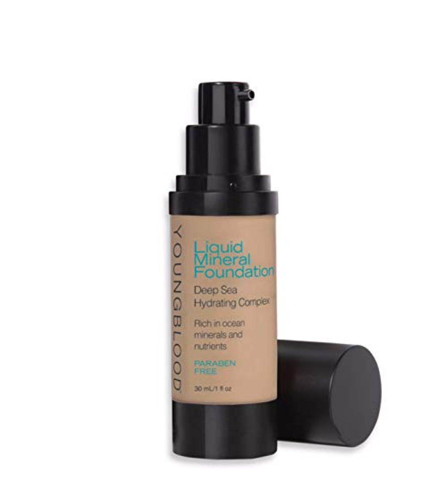 Youngblood Mineral Cosmetics Liquid Mineral Foundation  Golden Sun (Old Version) | Full Coverage Mineral Lightweight Makeup | Vegan  Cruelty Free  Paraben Free Golden Sun 1 Fl Oz (Pack of 1)