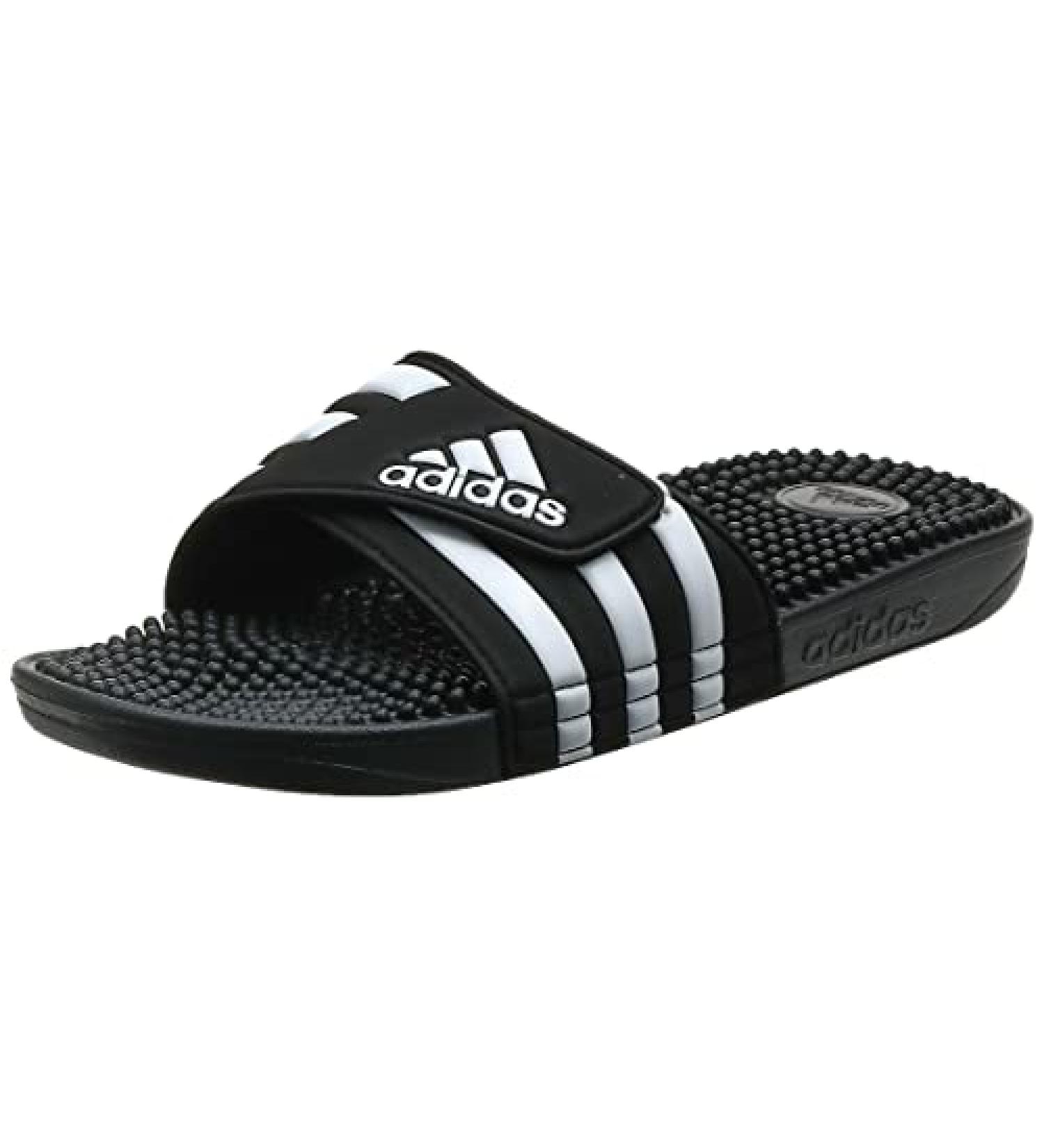 Adidas Adissage Slides Sandal - Unisex | Black/White | Size 11W/10M - Buy Online on SooperMarket.com