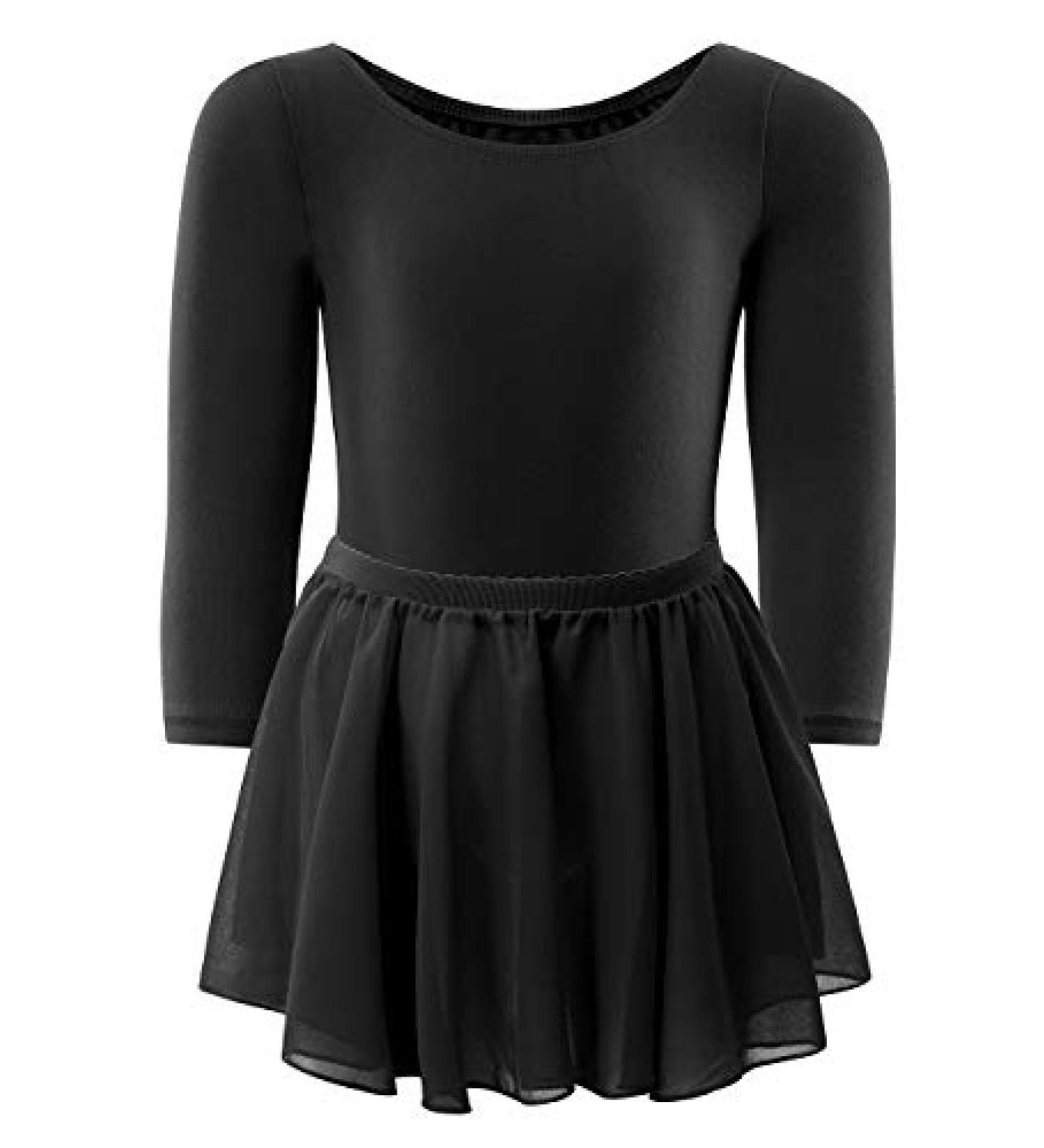 WEGETIT Girls Gymnastics Leotard Toddler Ballet Long Sleeve Dance Tutu - Black (8-10 Years) - Buy Online on SooperMarket.com