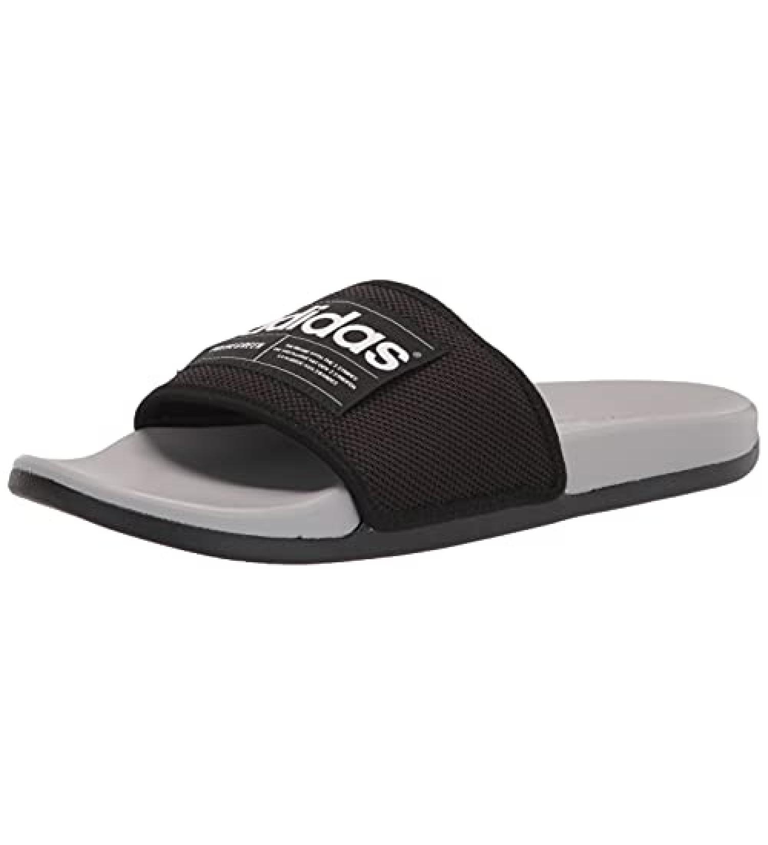 adidas Adilette Slide Sandal - Unisex (Black/White/Grey) - Size 10 Women/9 Men - Buy Online on SooperMarket.com