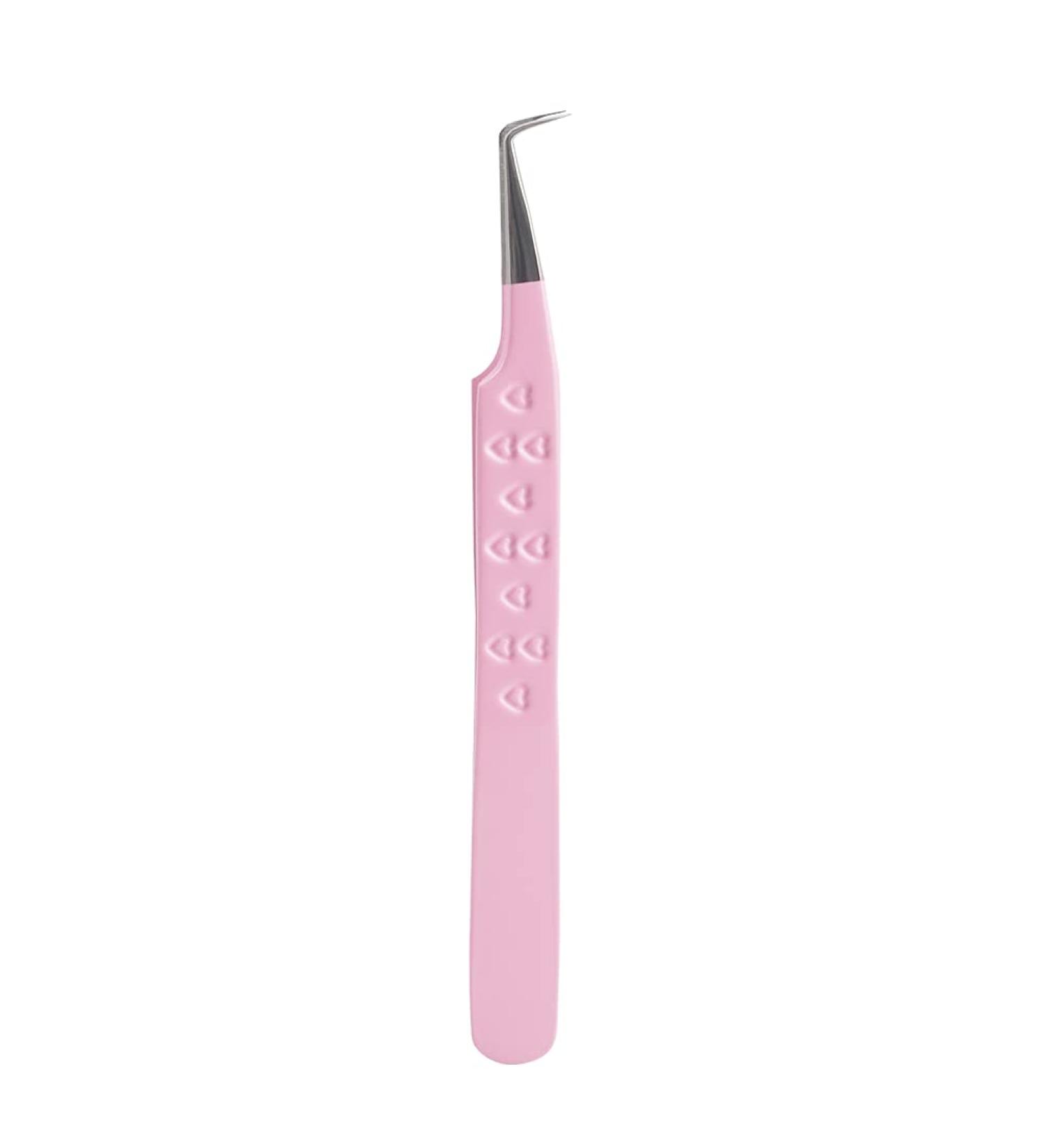 Dassen Pink Lash Tweezers for Mega Volume Eyelash Extensions - Professional Thin Tip Tools for Precise Application - Buy Online on SooperMarket.com
