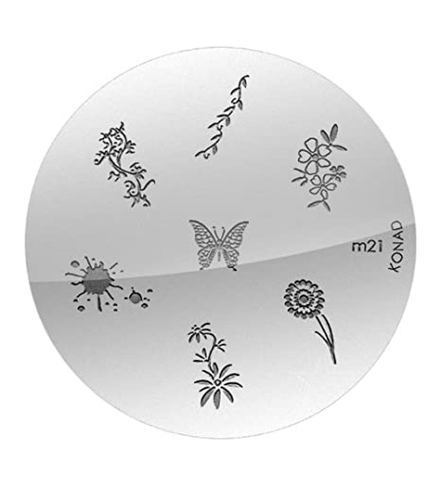 Konad stencil stamping stamping stencil M21