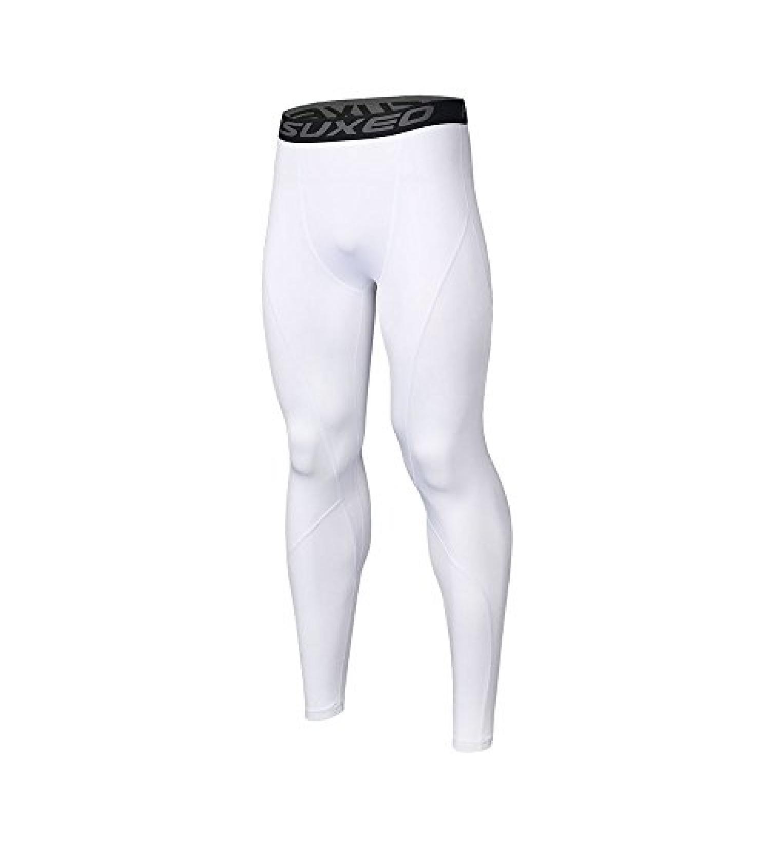 ARSUXEO Men's Compression Tights Running Pants Baselayer Legging - White, Size Medium - Buy Online on SooperMarket.com