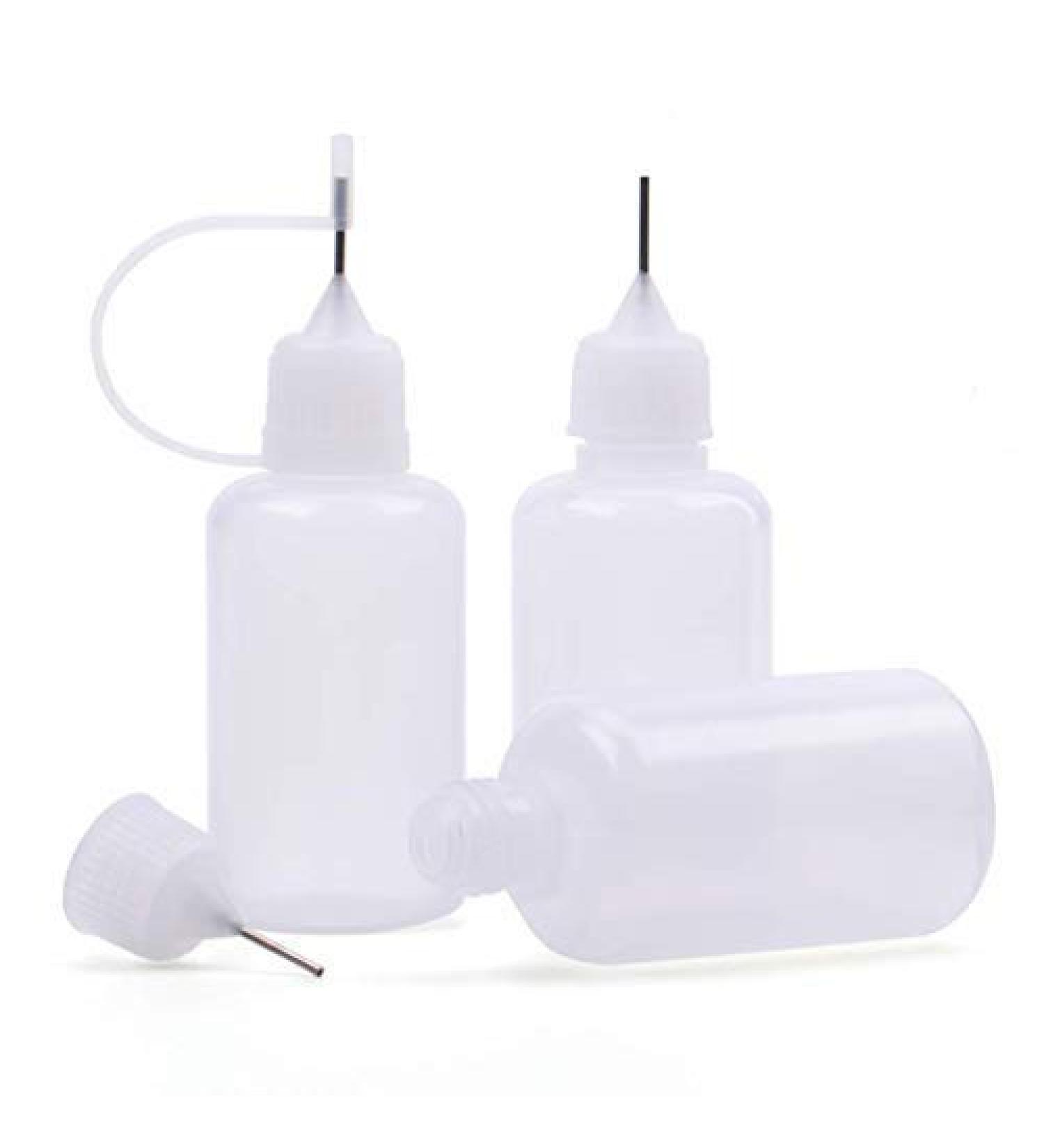 Onwon 10-Piece Precision Needle Tip Glue Bottle Applicator - 1oz/30ml Empty Squeeze Bottles for DIY Crafts - Buy Online on SooperMarket.com
