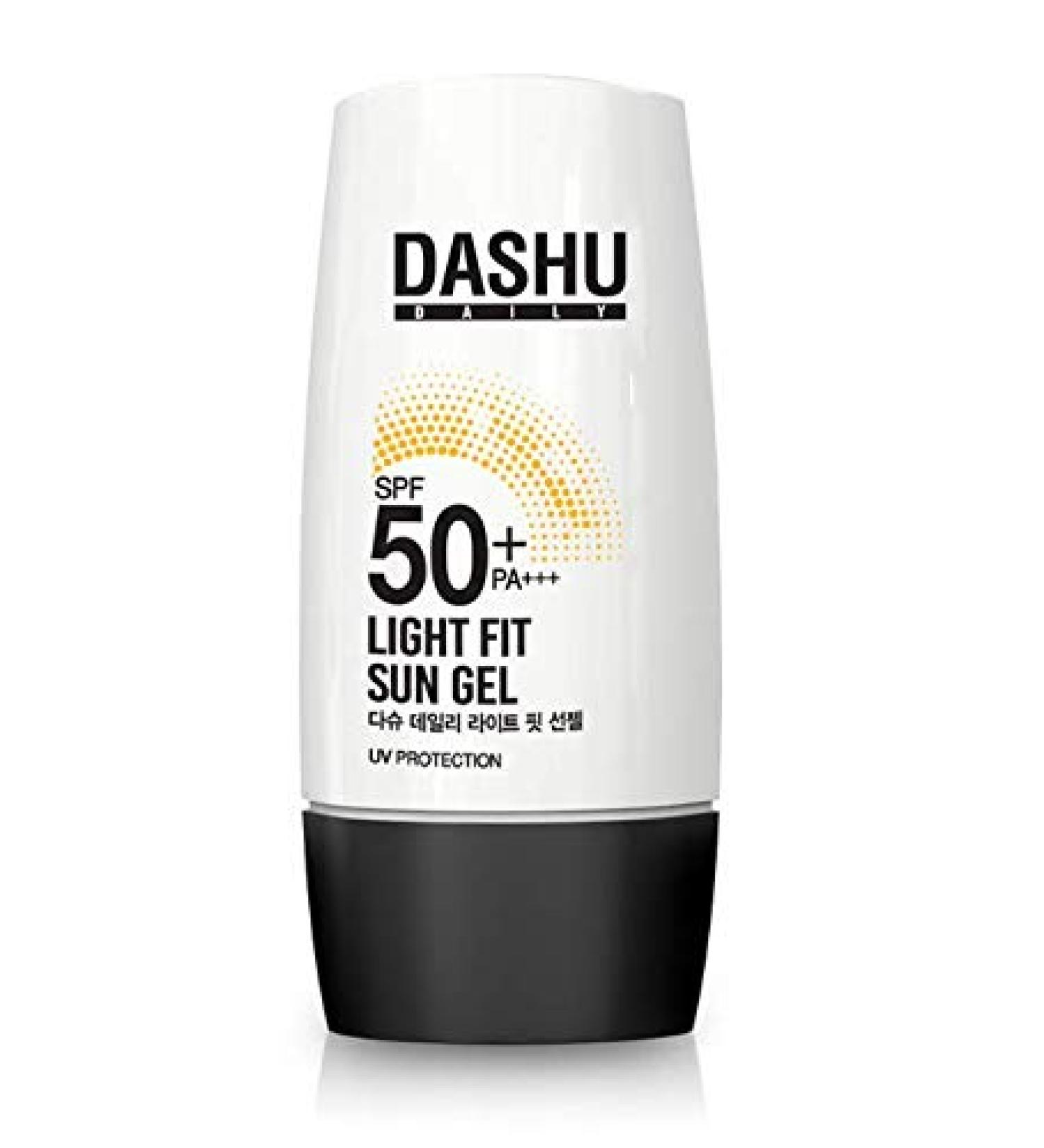 Dashu Daily Light Fit Sun Gel 1.69fl oz | SPF 50+/PA+++ Moisturizing Sunscreen for Sensitive & Acne-Prone Skin | Non-Greasy, No White-Cast UV Protection - Buy Online on SooperMarket.com