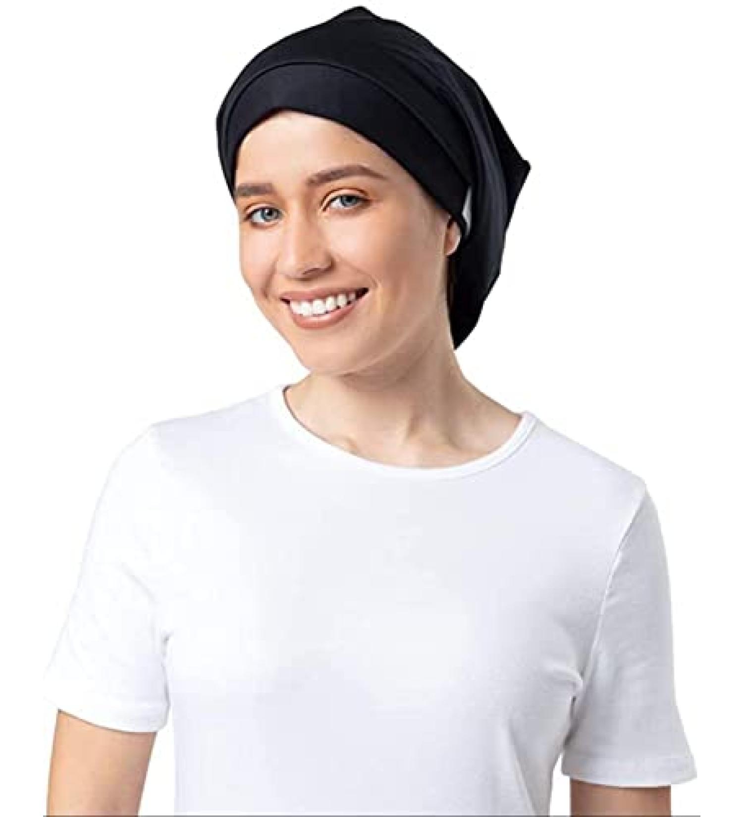 Hairbrella Lite Women's Rain Hat - Waterproof Hair Protection | Adjustable Strap | Packable Black Classic - Buy Online on SooperMarket.com