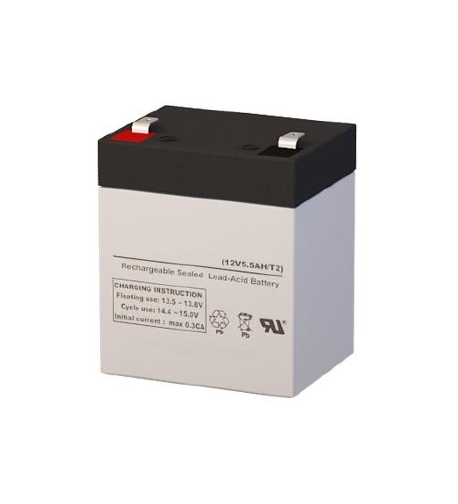 B&B Battery HR5.8-12 Replacement Battery - 12 Volt 5.5 AH F2 Terminal by SigmasTek