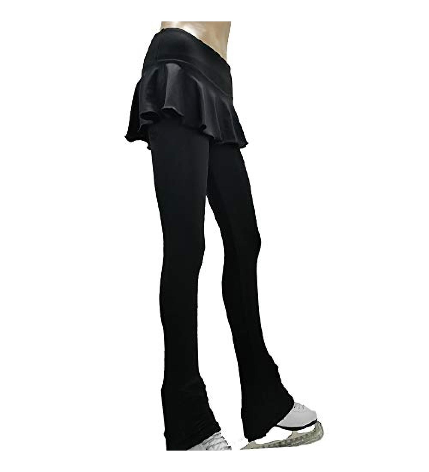 UniqGarb Polartec Thermal Ice Skating Skirtpants | Child M (8-10) | Black Polar Fleece - Buy Online on SooperMarket.com
