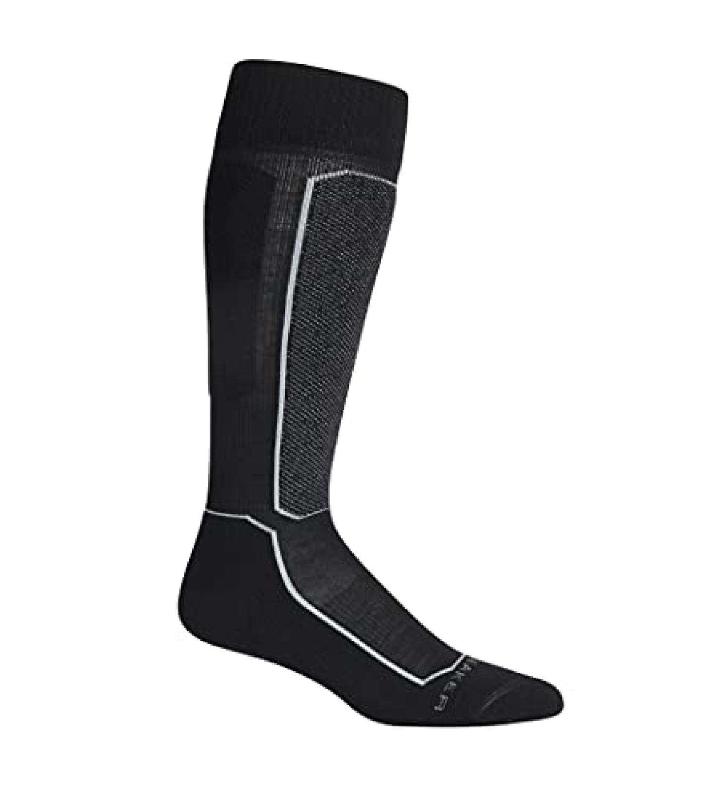 Icebreaker womens Over the Calf Light Cushion Wool Ski Socks for Women Black 7.5-9