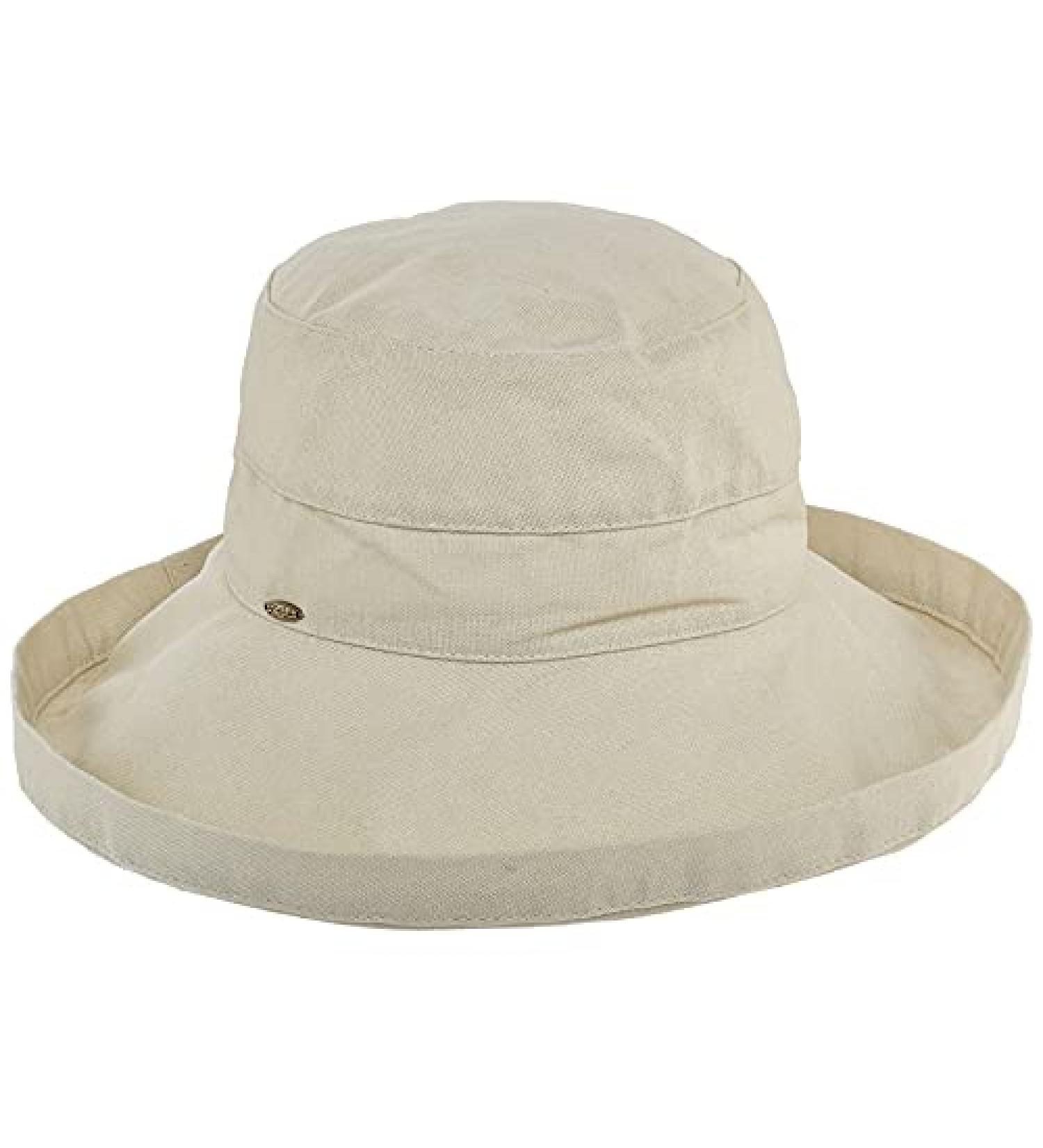 Scala Women's Cotton Sun Hat with UPF 50+ Rating - Natural, One Size - Buy Online on SooperMarket.com