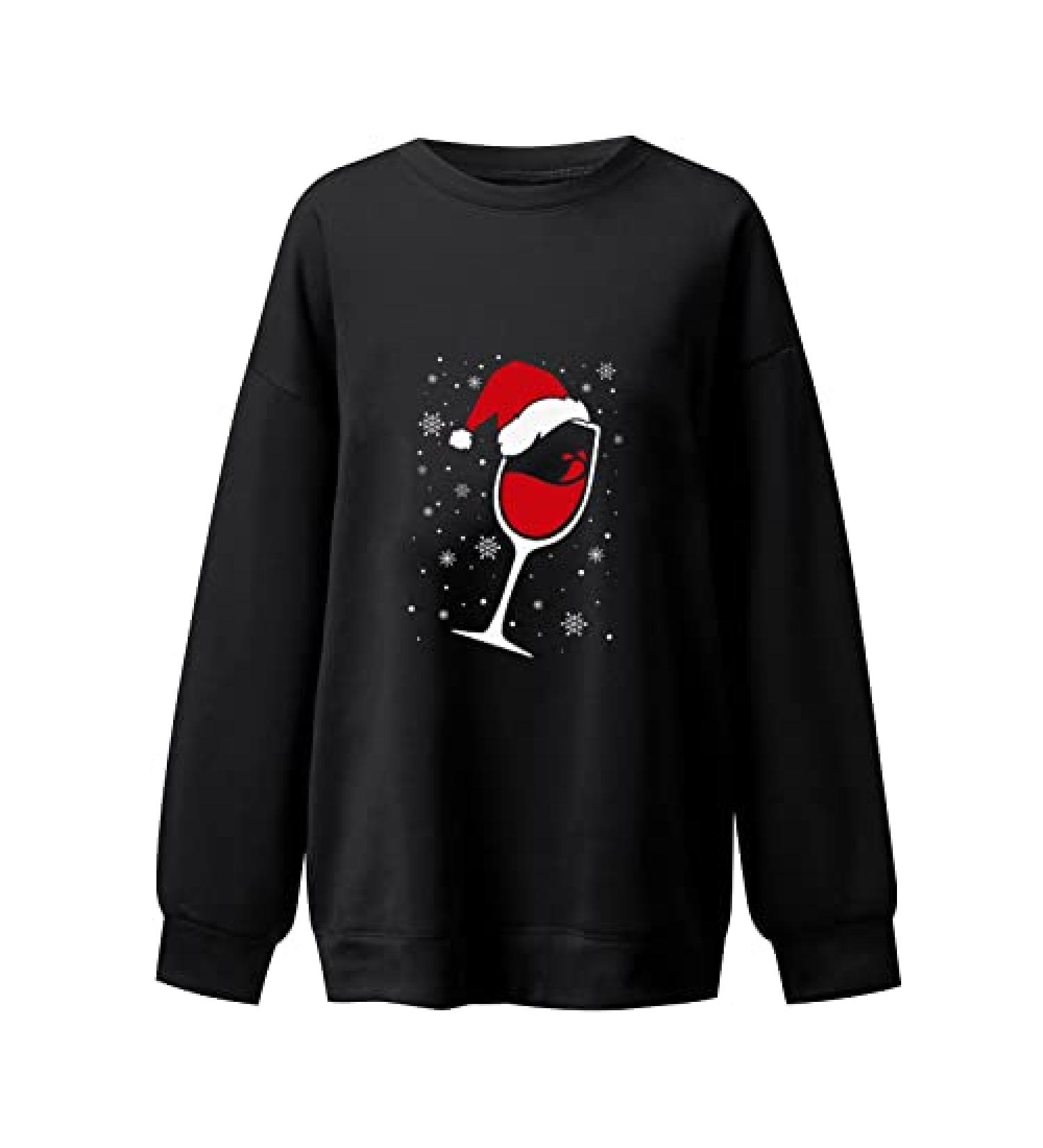 Kinrui Oversized Wine Glass Graphic Shirt Women - Black XX-Large - Buy Online on SooperMarket.com