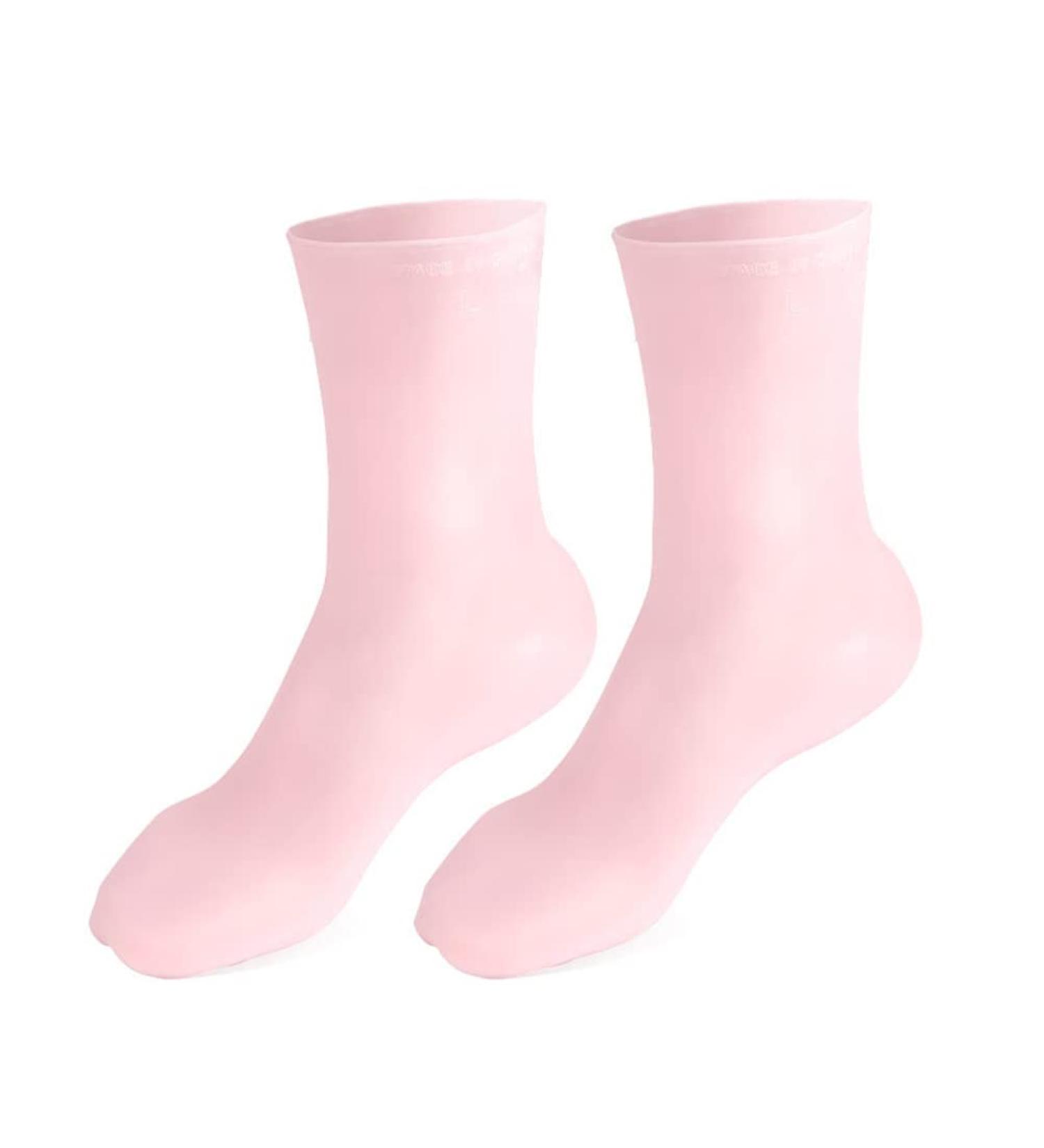 Organic Reusable Spa Socks Size S | Soft Gel Moisturizing Foot Care | Washable Silicone Masks for Smooth Feet (35-39) - Buy Online on SooperMarket.com