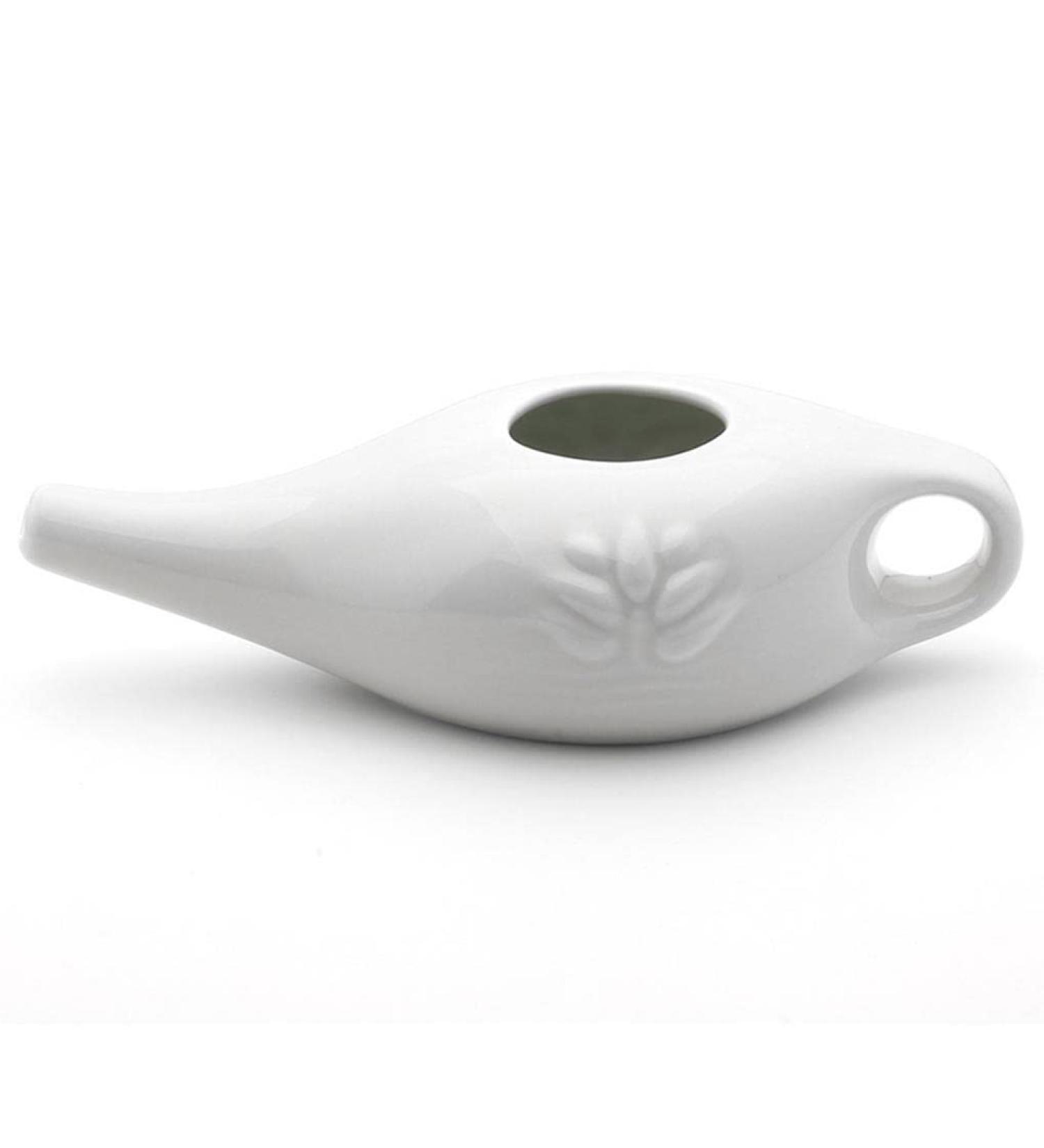 lioapoiul Ceramic Neti Pot Rinsing Nose Washing Professional Yoga Stuff Irrigator Dust Remover Spout Removing Tools Cleaning Outdoor White - Buy Online on SooperMarket.com