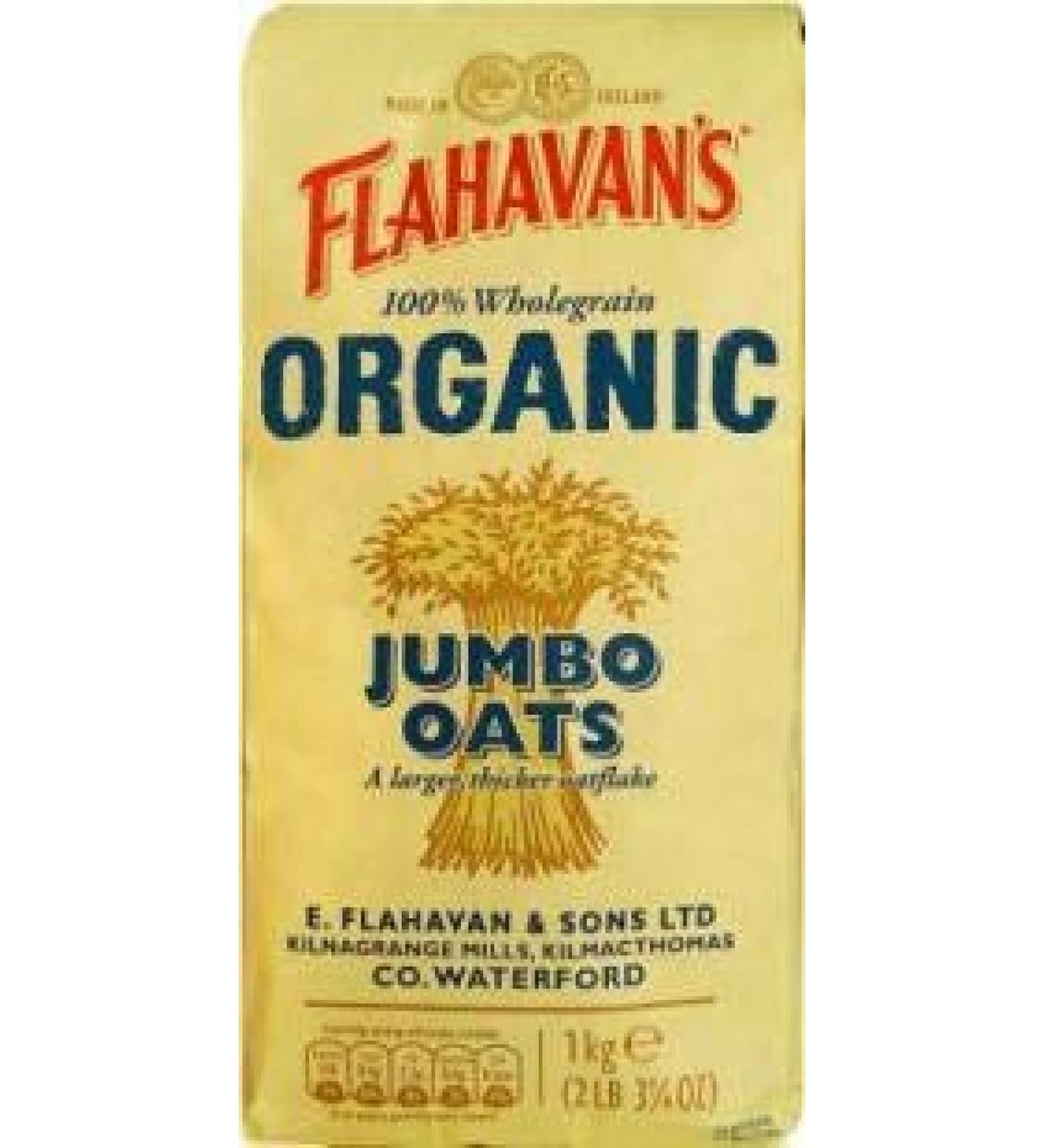 Flahavan's - Organic Porridge Oats - 1kg (Case of 15)