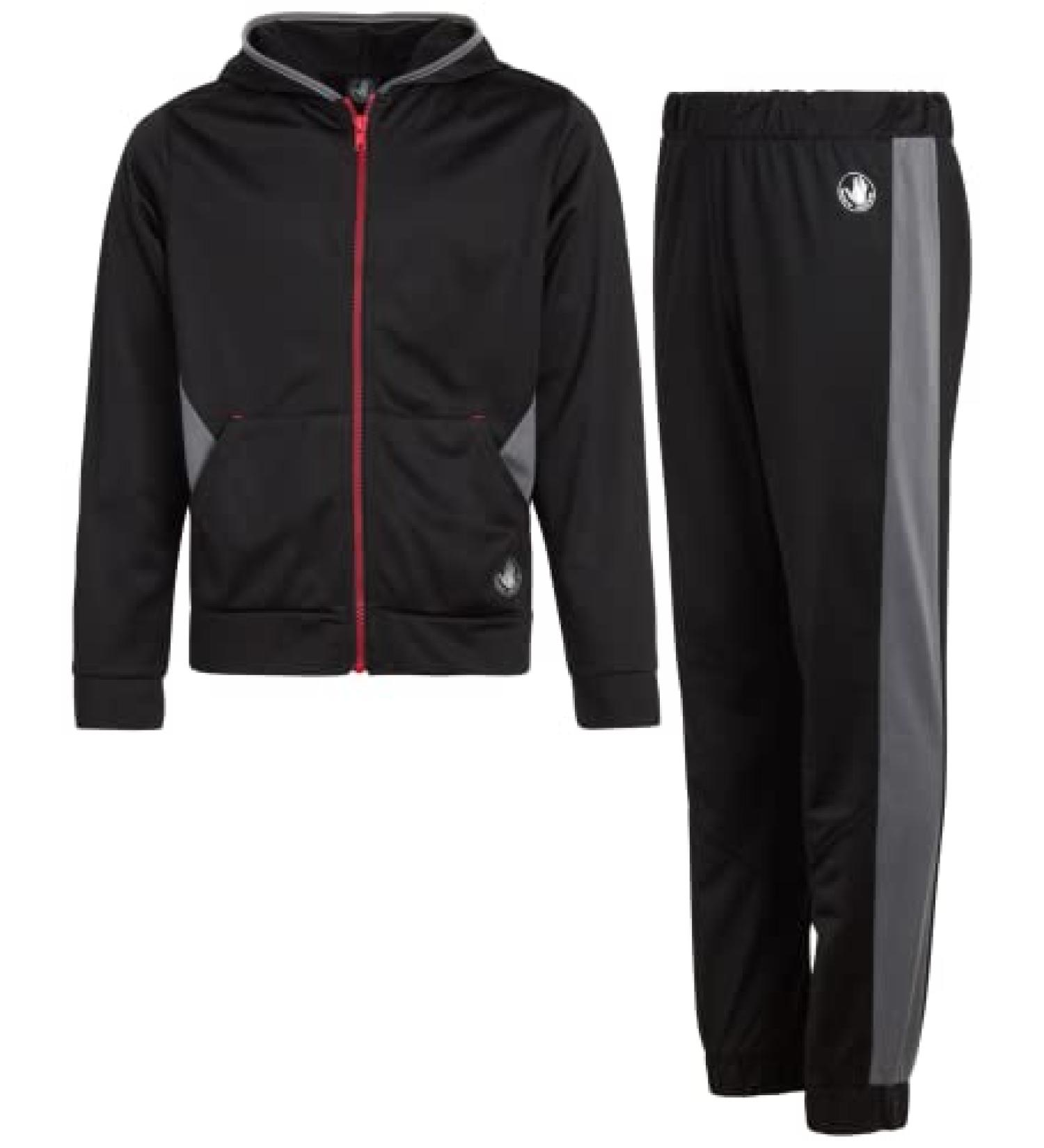 Body Glove Boys 2-Piece Tracksuit Set, Black/Grey, Size 10-12 - Buy Online on SooperMarket.com