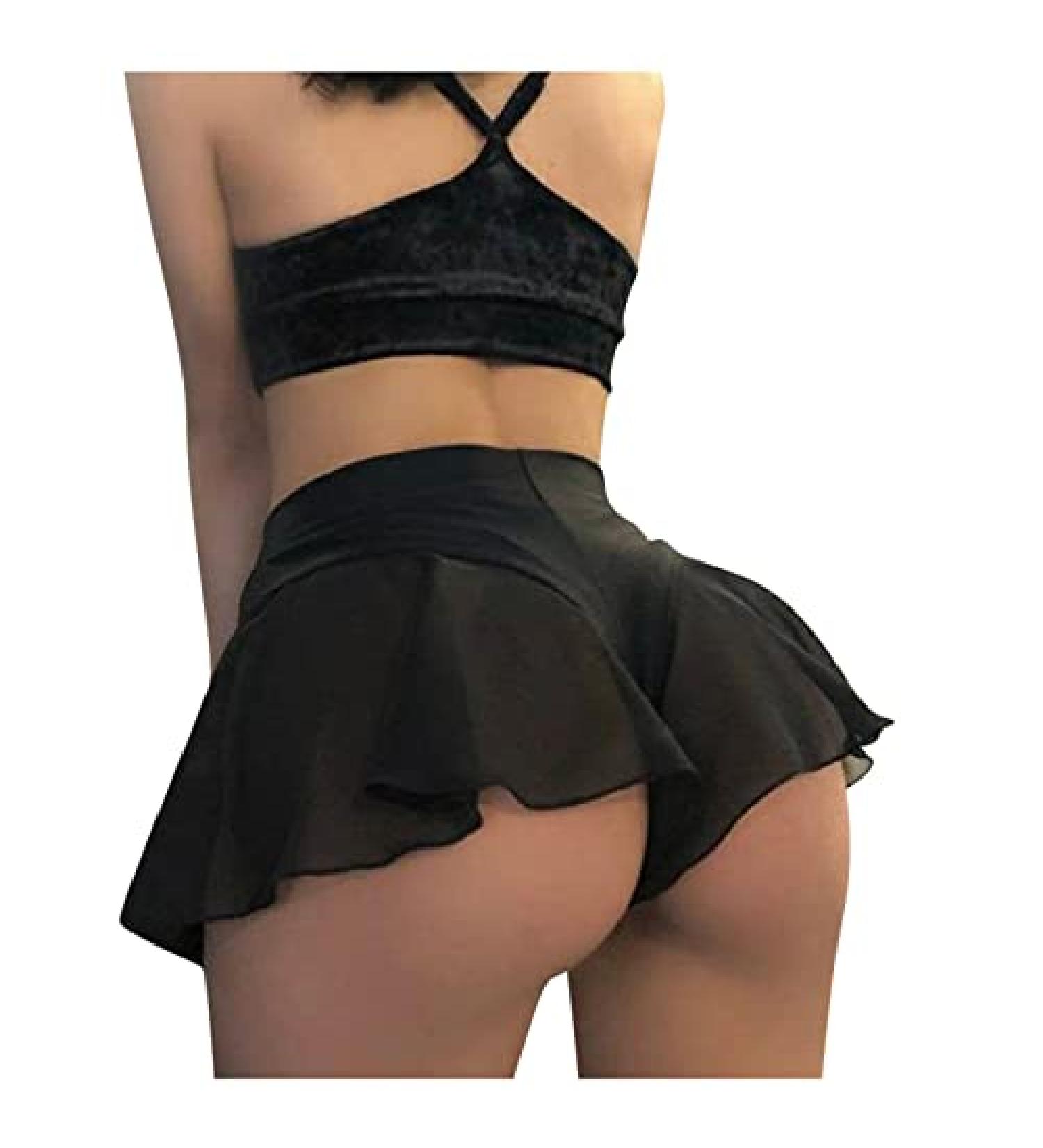 ZSDVBZS Women's Plus Size High Waisted Mesh Booty Shorts - A01 Black XX-Large - Buy Online on SooperMarket.com