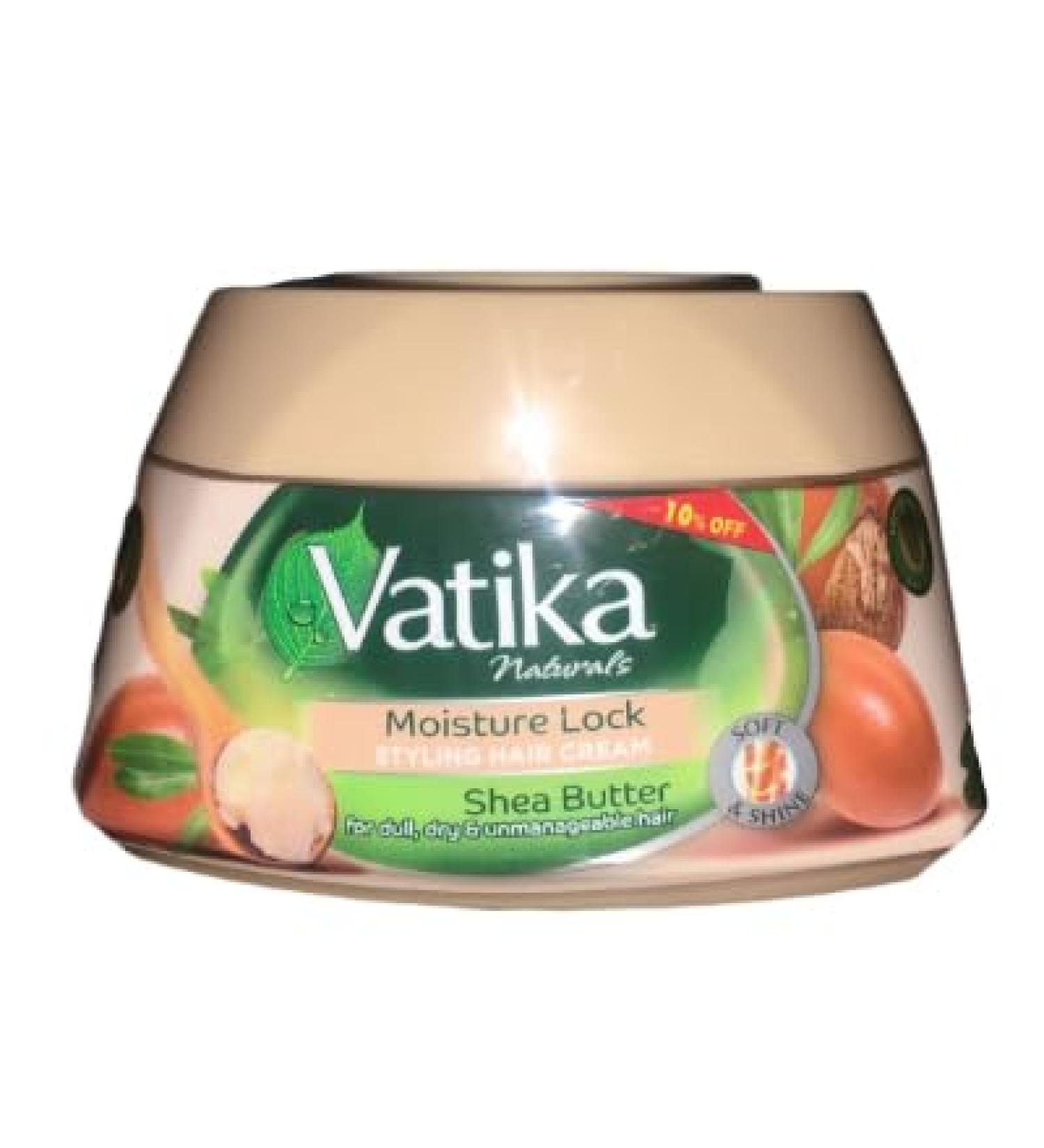 Buy Vatika Naturals Nourishment & Protect Hair Styling Cream with Shea Butter & Nourishing Oils - 125ml/4.3oz | International Shipping Available - Buy Online on SooperMarket.com
