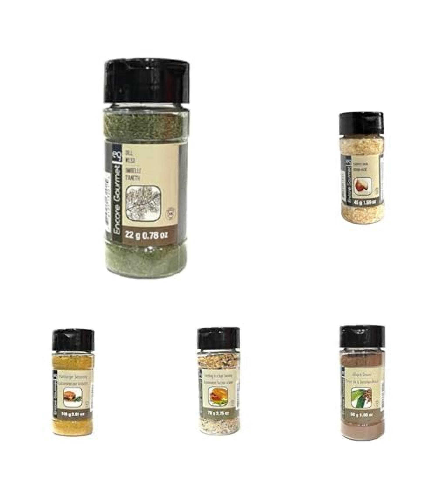Encore Seasonings Collection: Premium 100% Natural Spices & Herbs for Effortless Flavor Versatile Resealable Packaging for All Culinary Adventures Perfect for BBQ Tacos and Everyday Cooking."