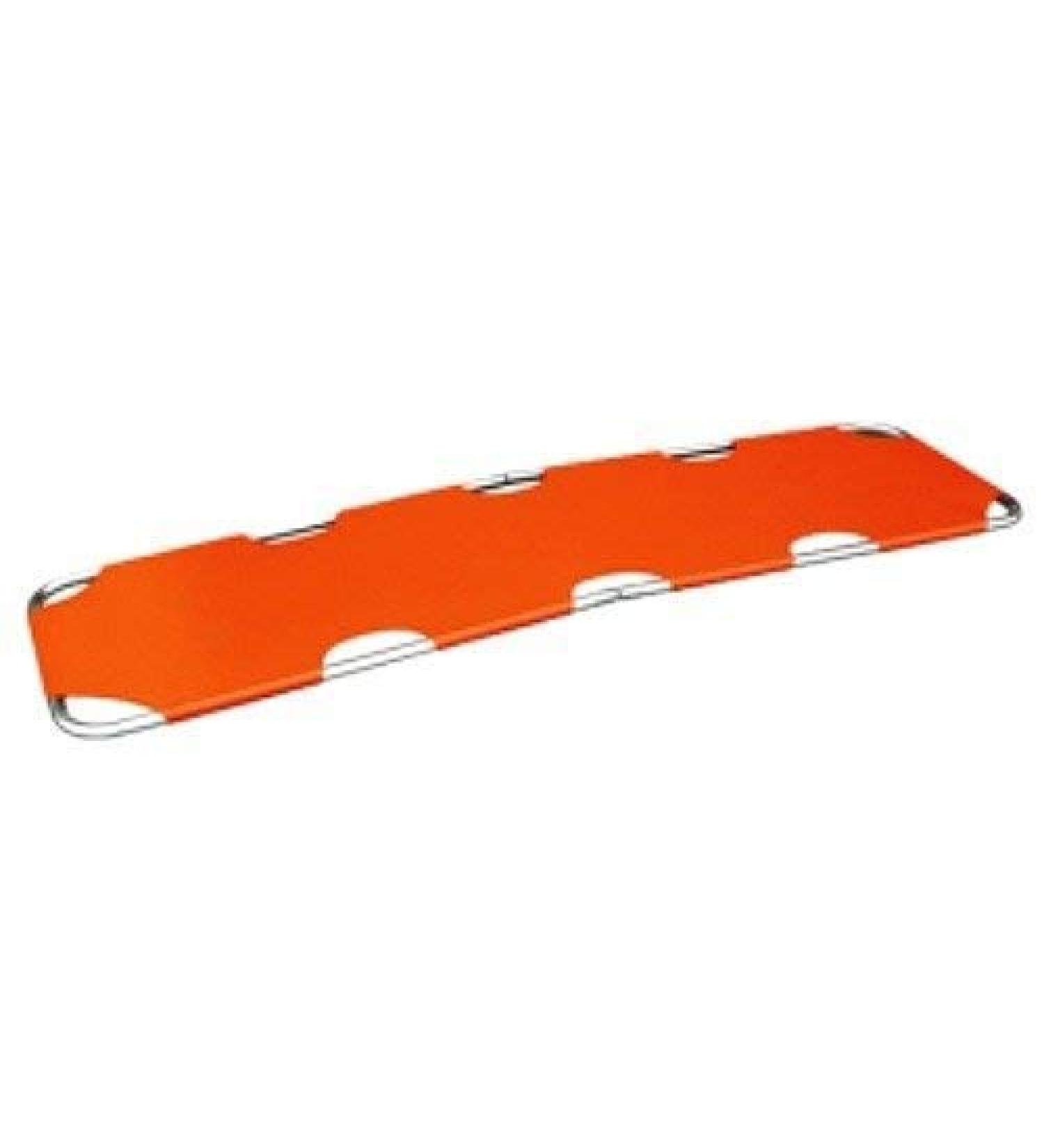 Emergency Rescue Flat Foldaway Portable Stretcher with Two Steel Bars- Orange