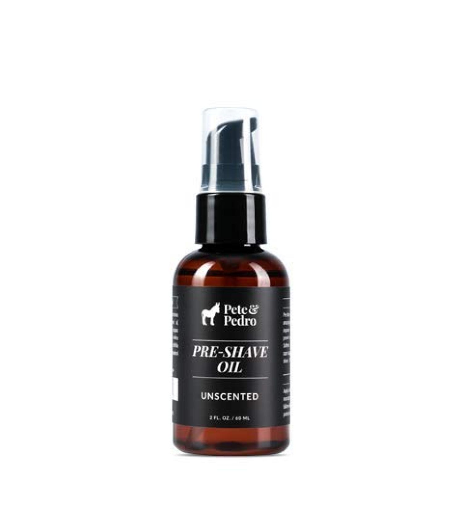 Pete & Pedro Pre-Shave Oil - Smooth Shaving Reduces Irritation As Seen on Shark Tank | Unscented 2 oz | Perfect for All Razors - Buy Online on SooperMarket.com