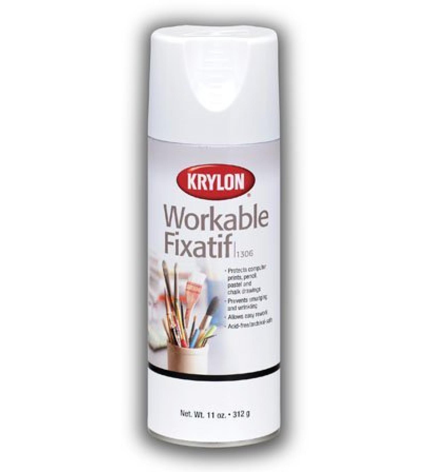 Krylon Fixative Aerosol Spray Provides Lasting Protection for Pencil, Pastel and Chalk Drawings But Can Be Erased to Rework Your Art (Pkg/3)