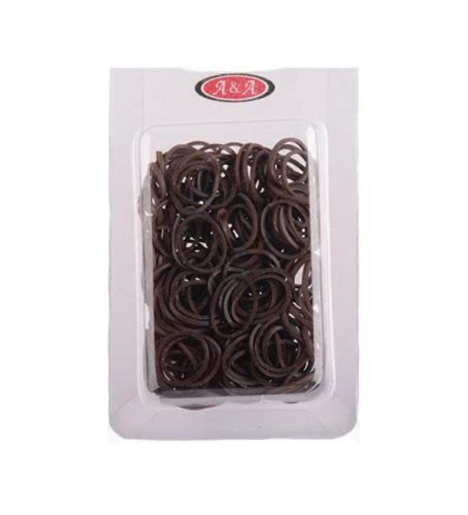 Alara Hair Tie Rasta Rubber Rasta Ponytail Holder Brown 150 Pack Small Rubber Rings