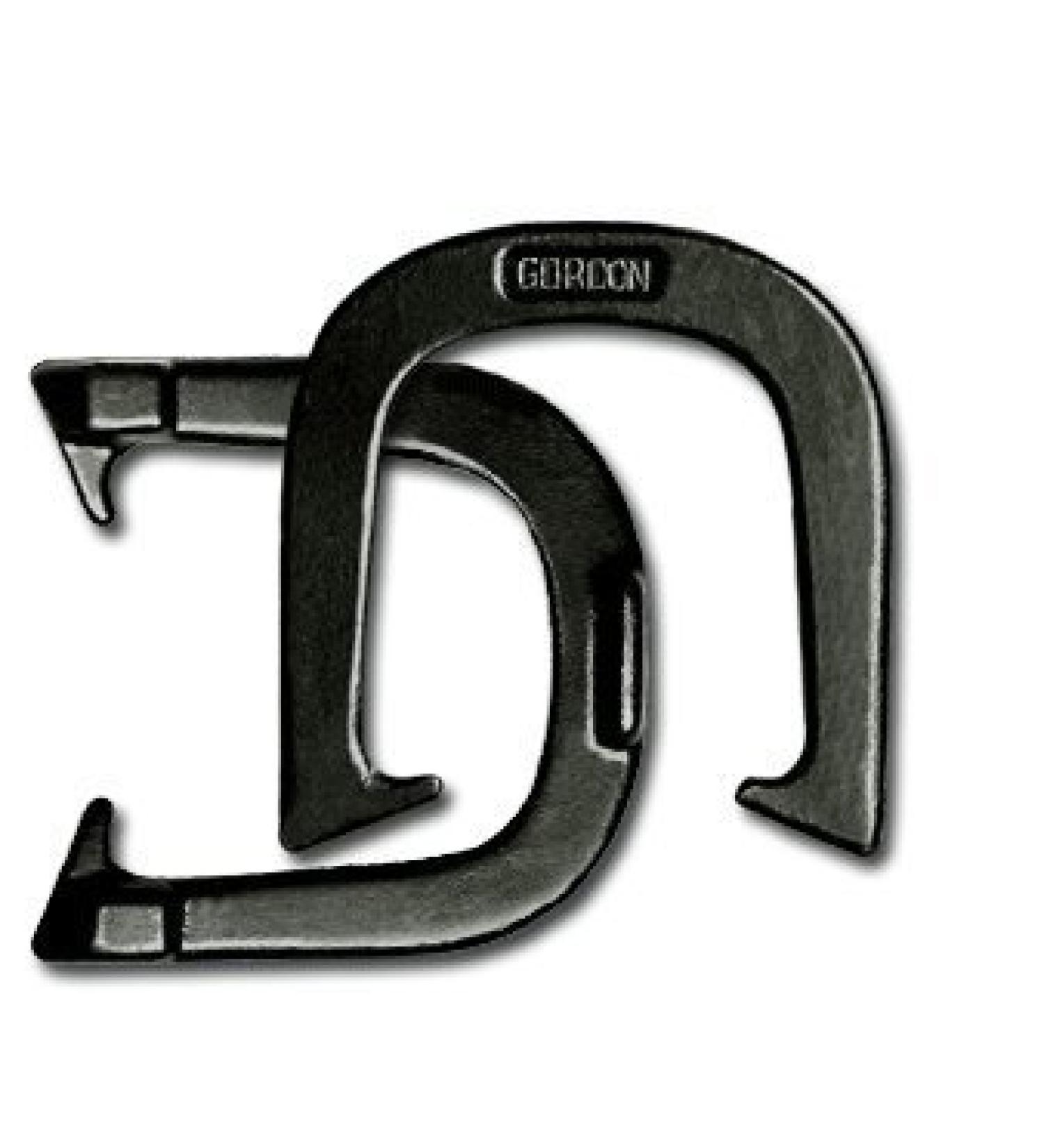 Gordon Professional Pitching Horseshoes - NHPA Sanctioned for Tournament Play - Drop Forged Construction - One Pair (2 Shoes) - Black Finish - Medium Weight