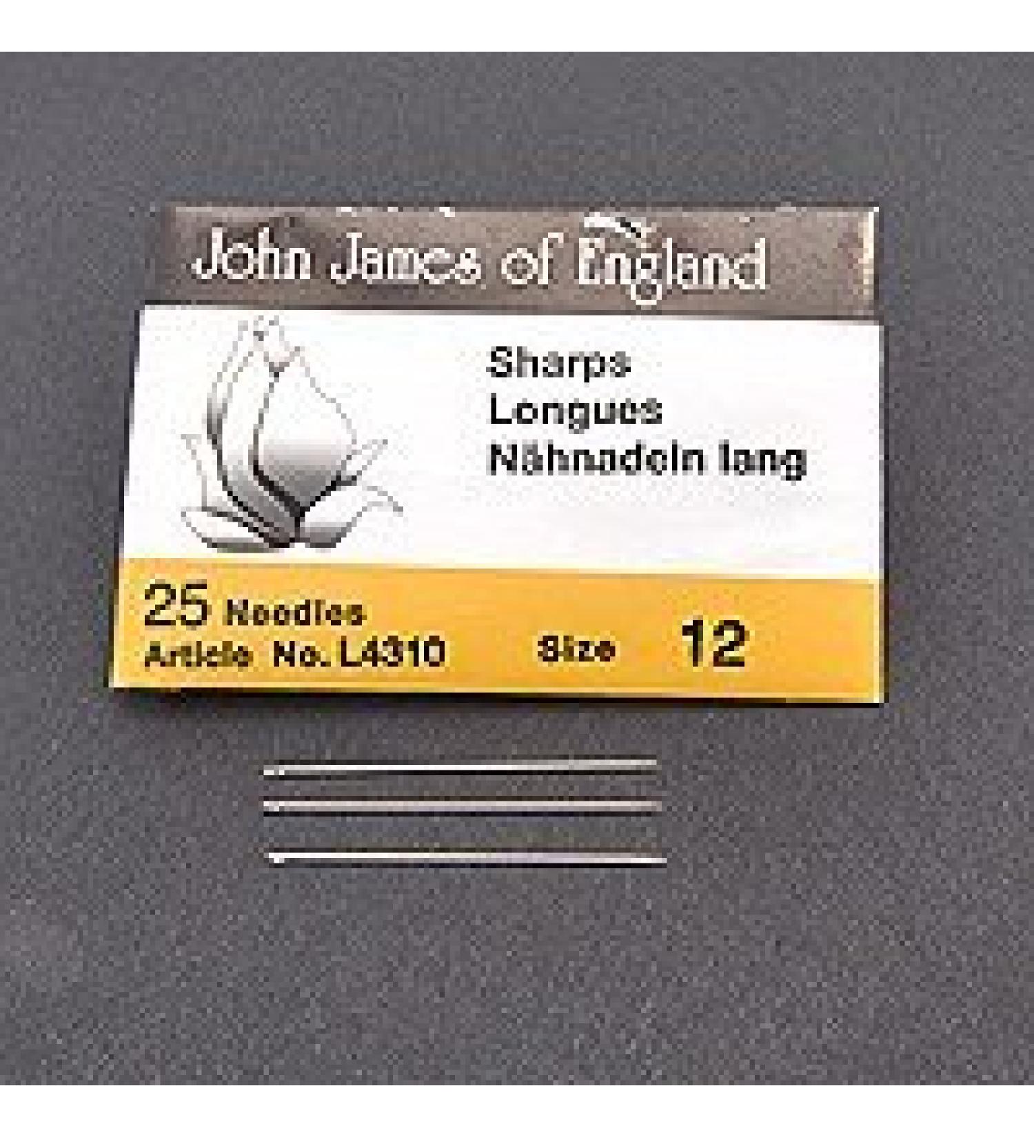 John James Sharp Beading Needles -Size 12, 25 Pack