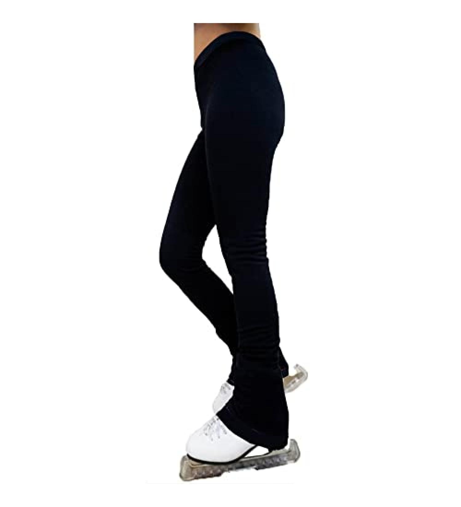 UniqGarb Figure Skating Practice Pants - Polar Fleece Thermal Black/Blue/Purple - Adult M (8-10) - Buy Online on SooperMarket.com
