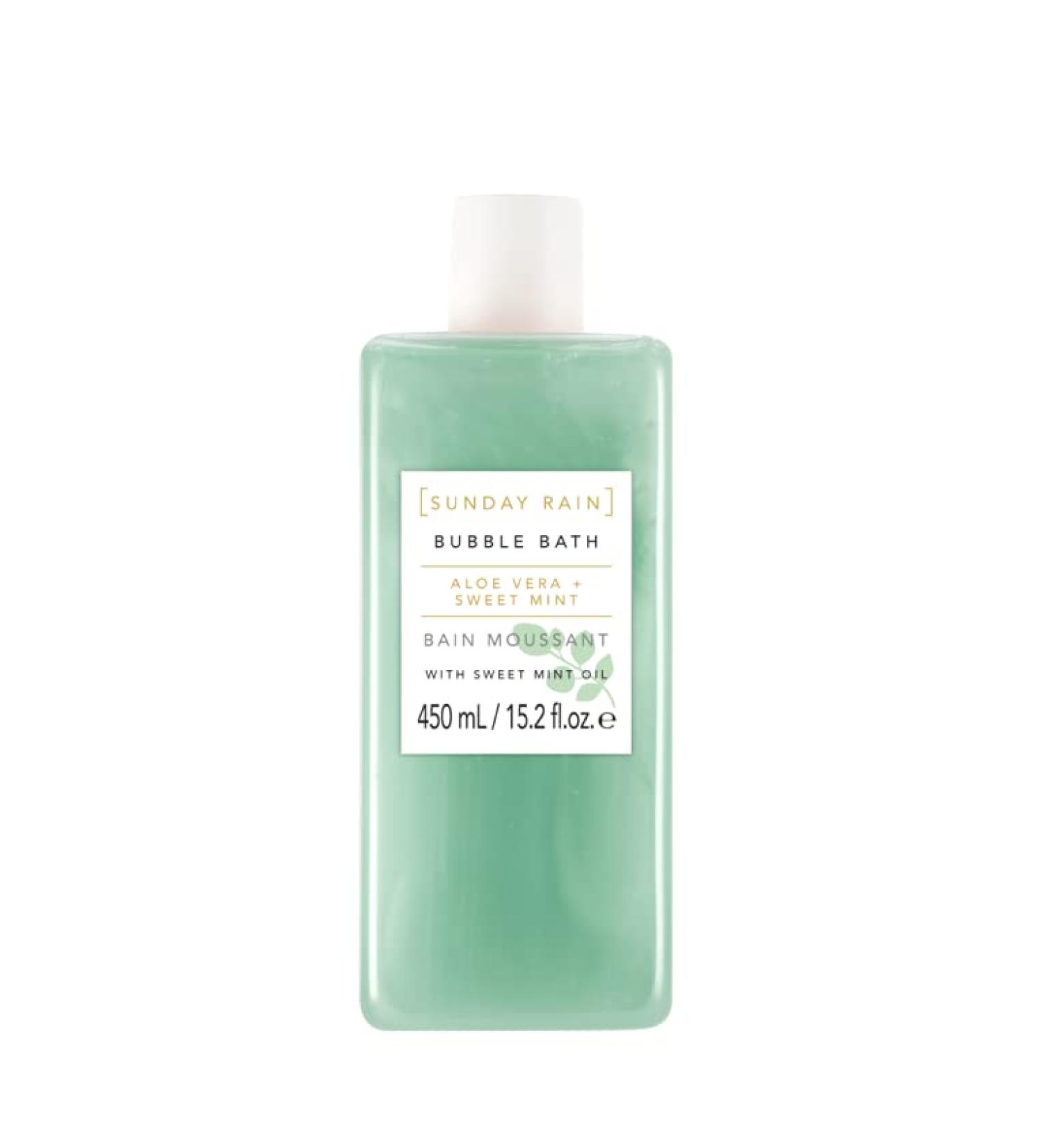 Sunday Rain Aloe Vera & Mint Bubble Bath - Rich & Foaming | Vegan & Cruelty-Free | 450ml - Buy Online on SooperMarket.com