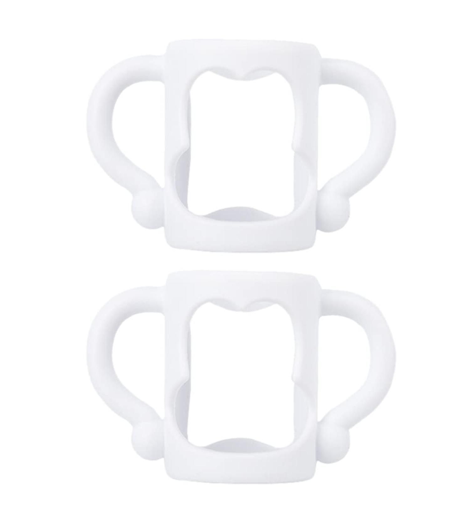 2pcs Toddmomy Silicone Baby Bottle Handle Grips - White | Newborn Bottle Accessories - Buy Online on SooperMarket.com